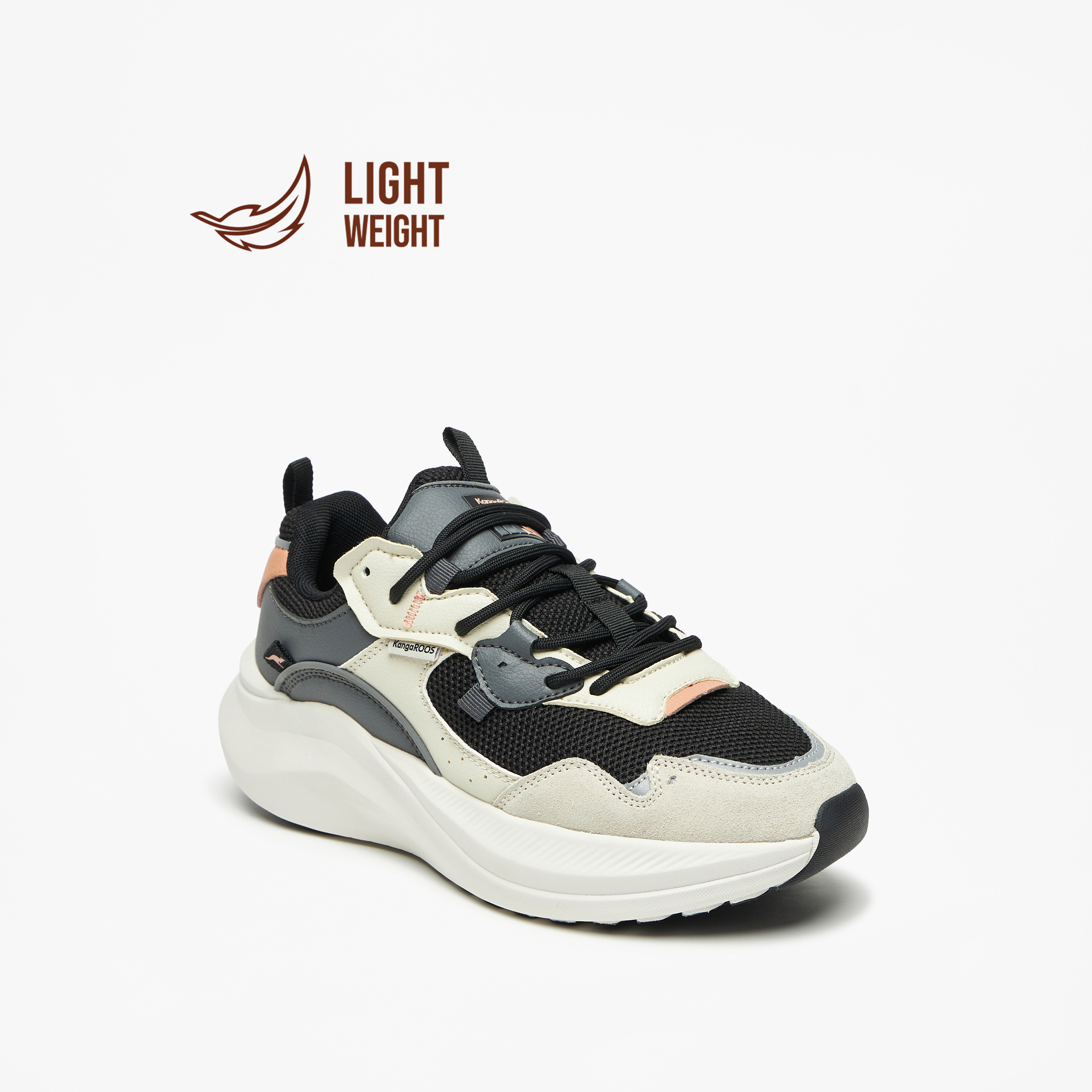 KangaROOS Women's Panelled Lace-Up Sports Shoes-sports-women-shoes-image-1