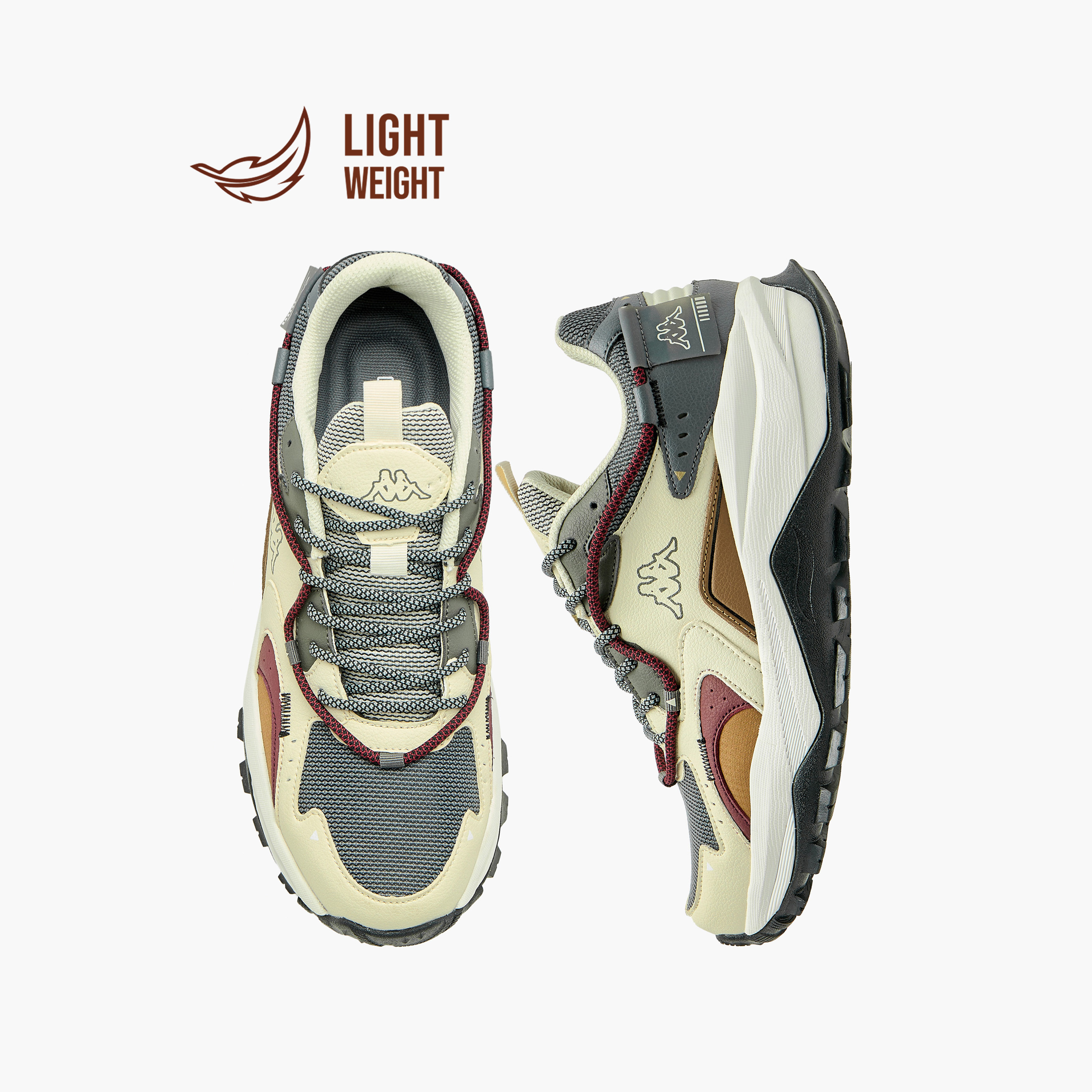 Kappa Men's Panelled Lightweight Lace-Up Sports Shoes with Pull Tabs-sports-men-shoes-image-1