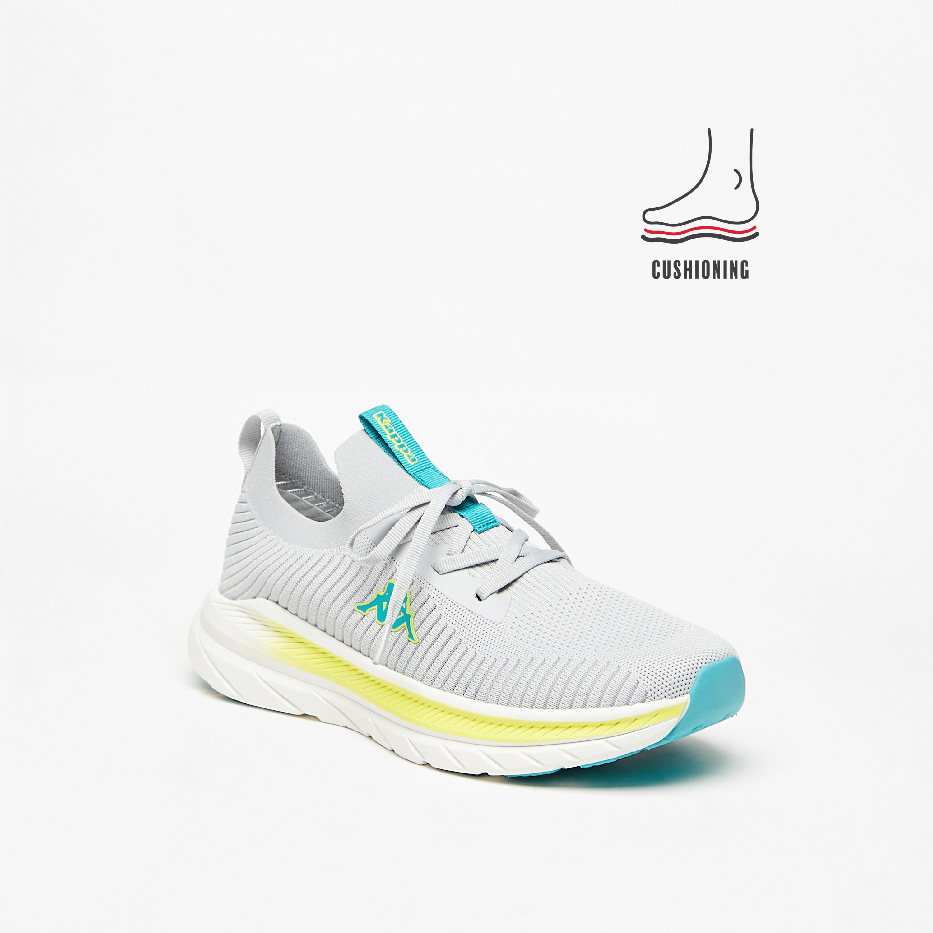 Kappa Men's Textured Slip-On Trainer Shoes with Cushioning-sports-men-shoes-image-1