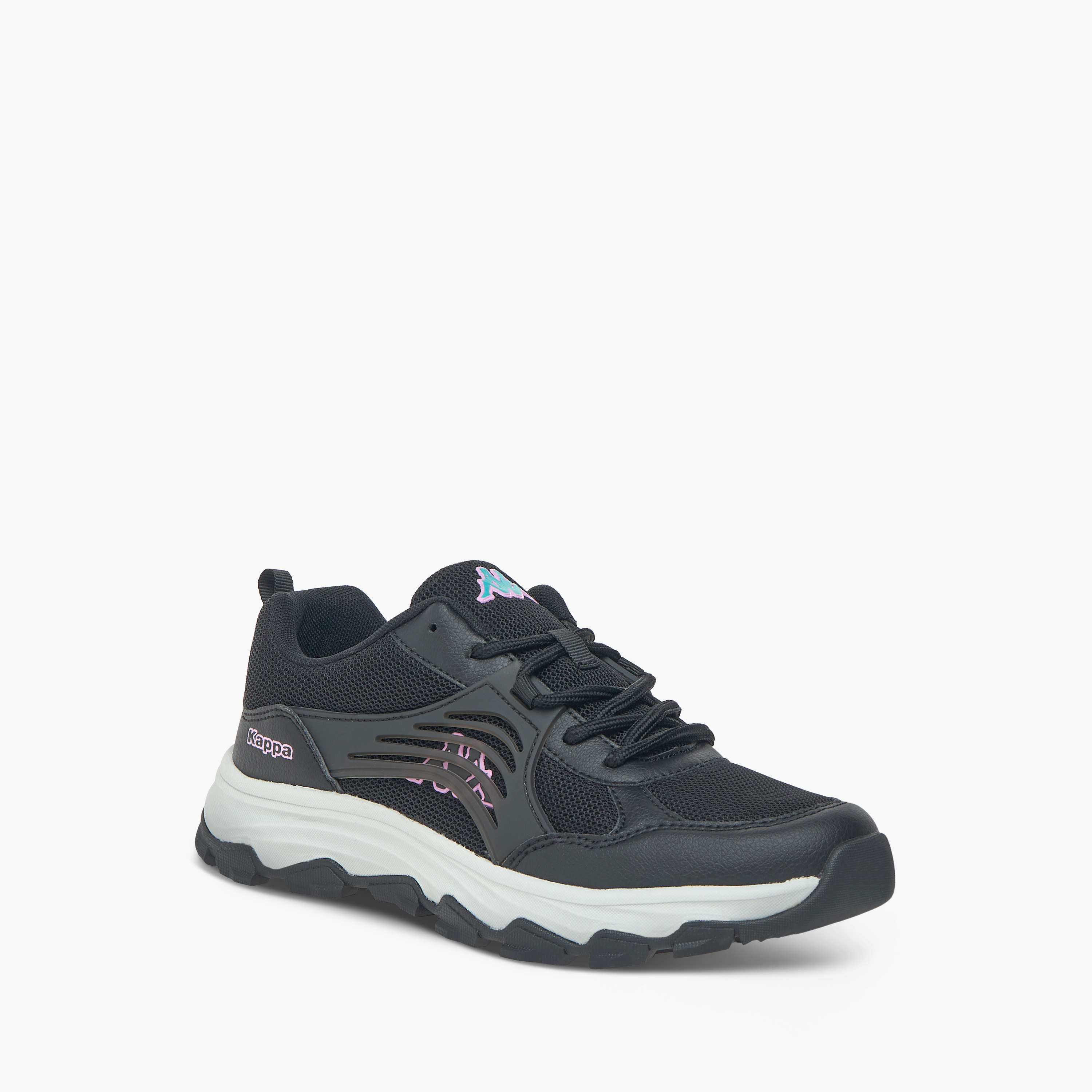 Kappa Women's Logo Print Lace-Up Sports Shoes with Pull Tab-sports-women-shoes-image-2