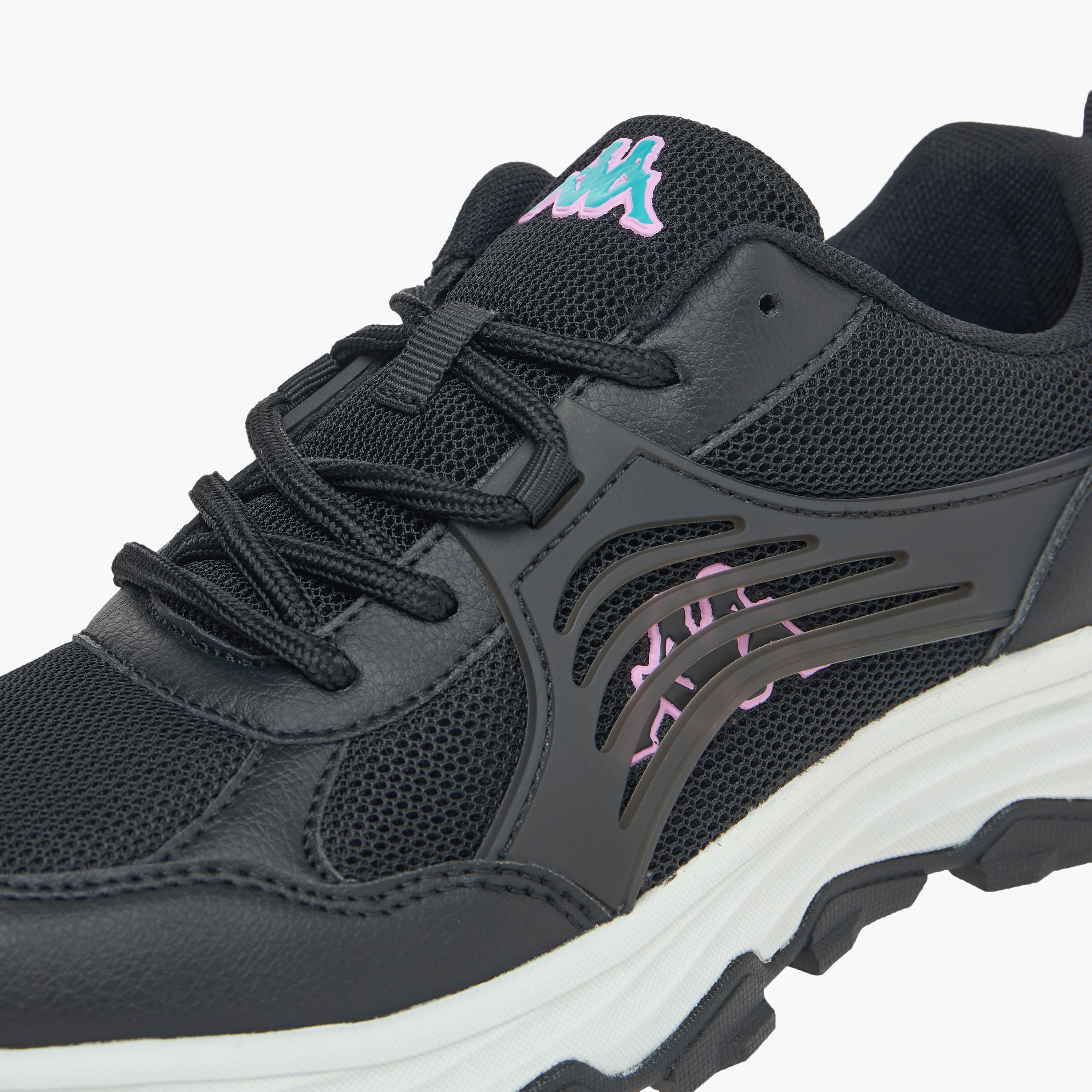 Kappa Women's Logo Print Lace-Up Sports Shoes with Pull Tab-sports-women-shoes-image-4