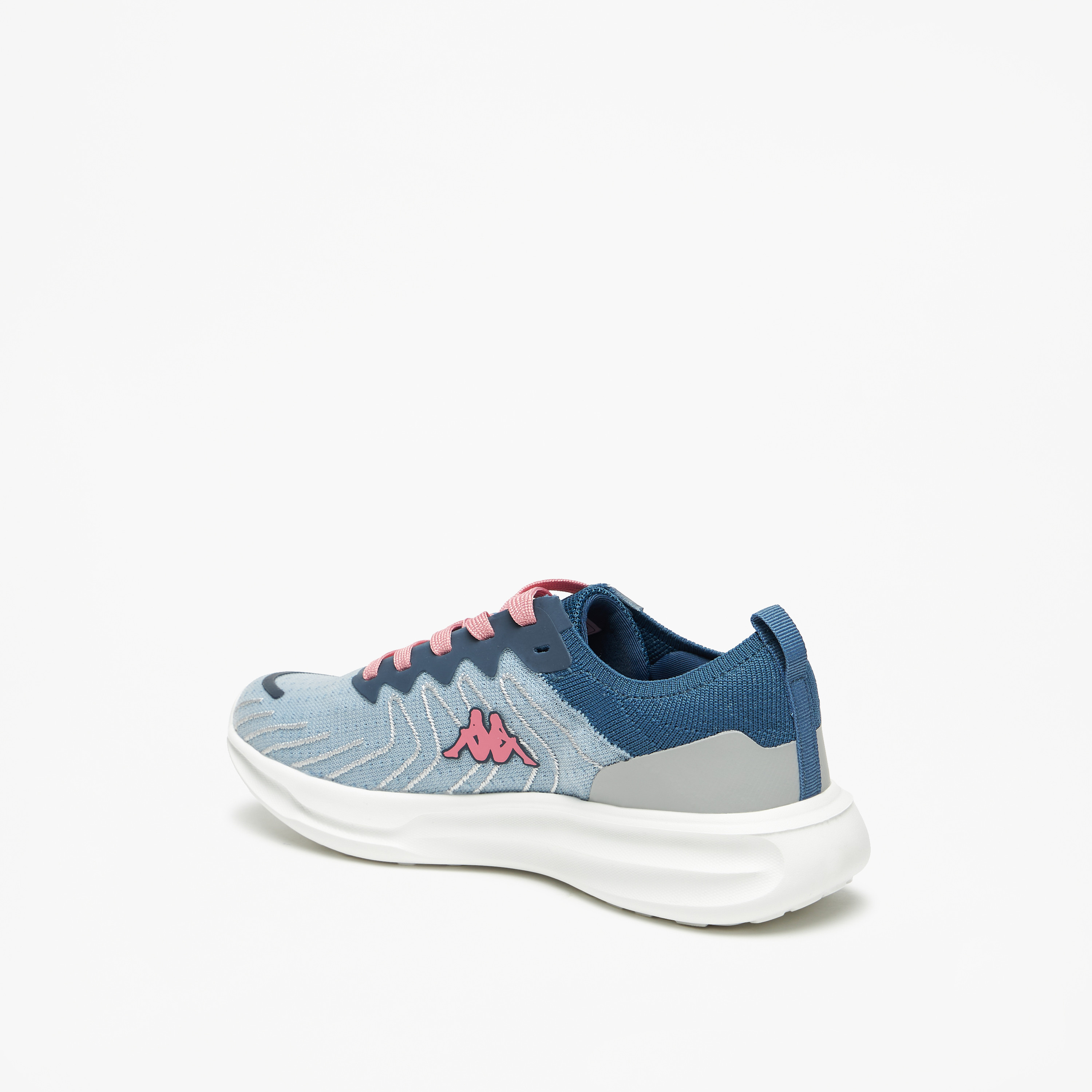 Kappa Women's Textured Walking Shoes with Lace-Up Closure-sports-women-shoes-image-2