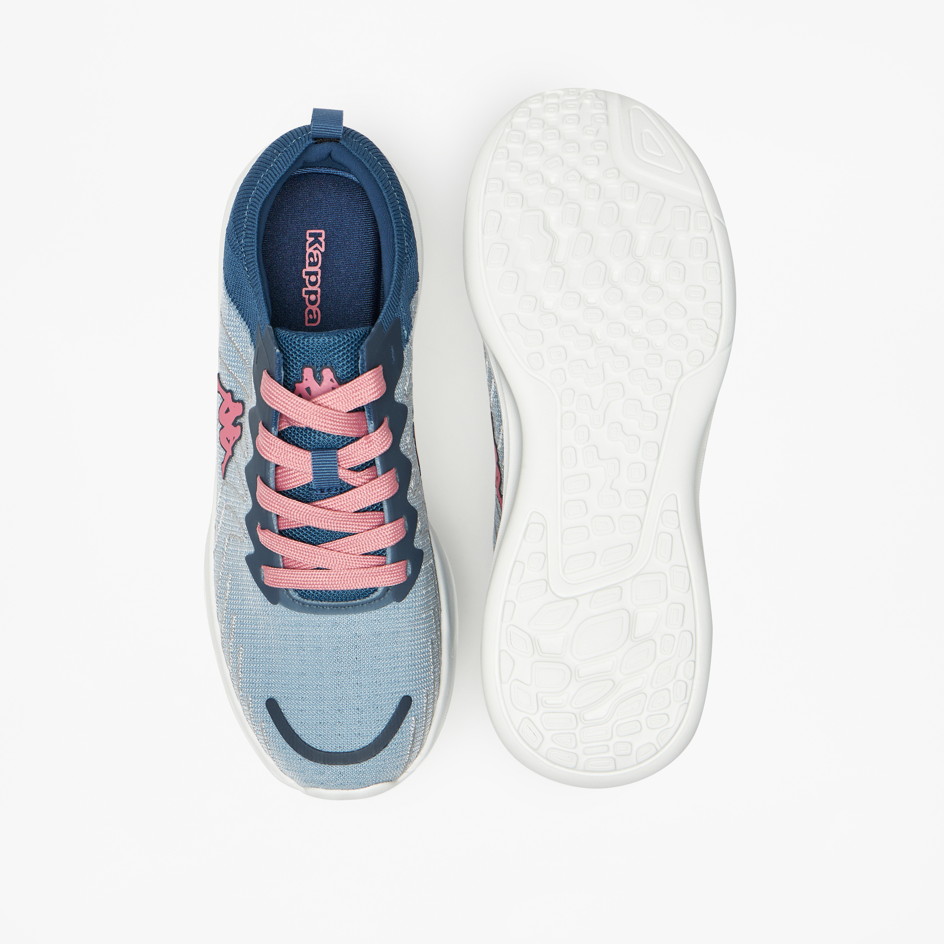 Kappa Women's Textured Walking Shoes with Lace-Up Closure-sports-women-shoes-image-5