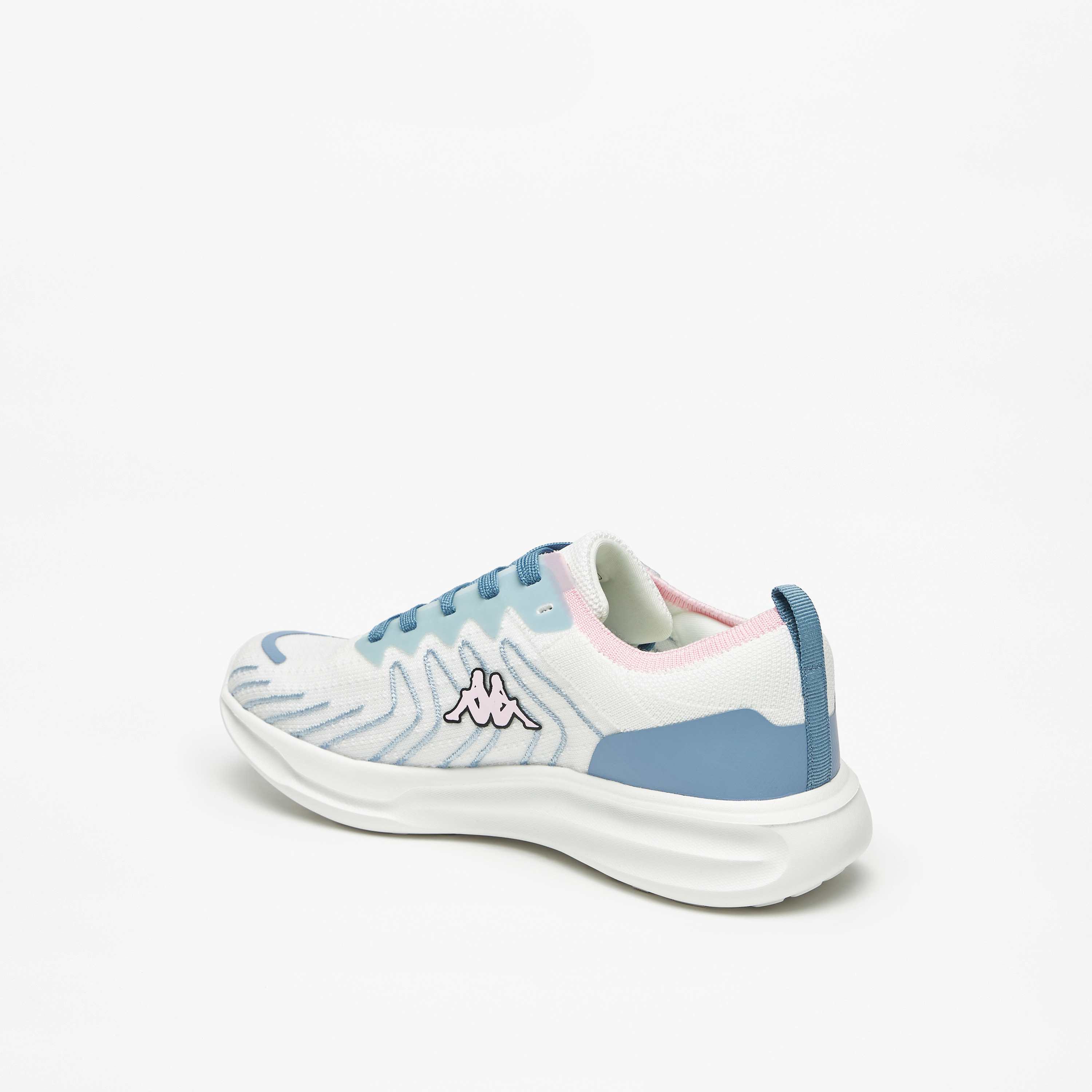 Kappa Women's Textured Walking Shoes with Lace-Up Closure-sports-women-shoes-image-7