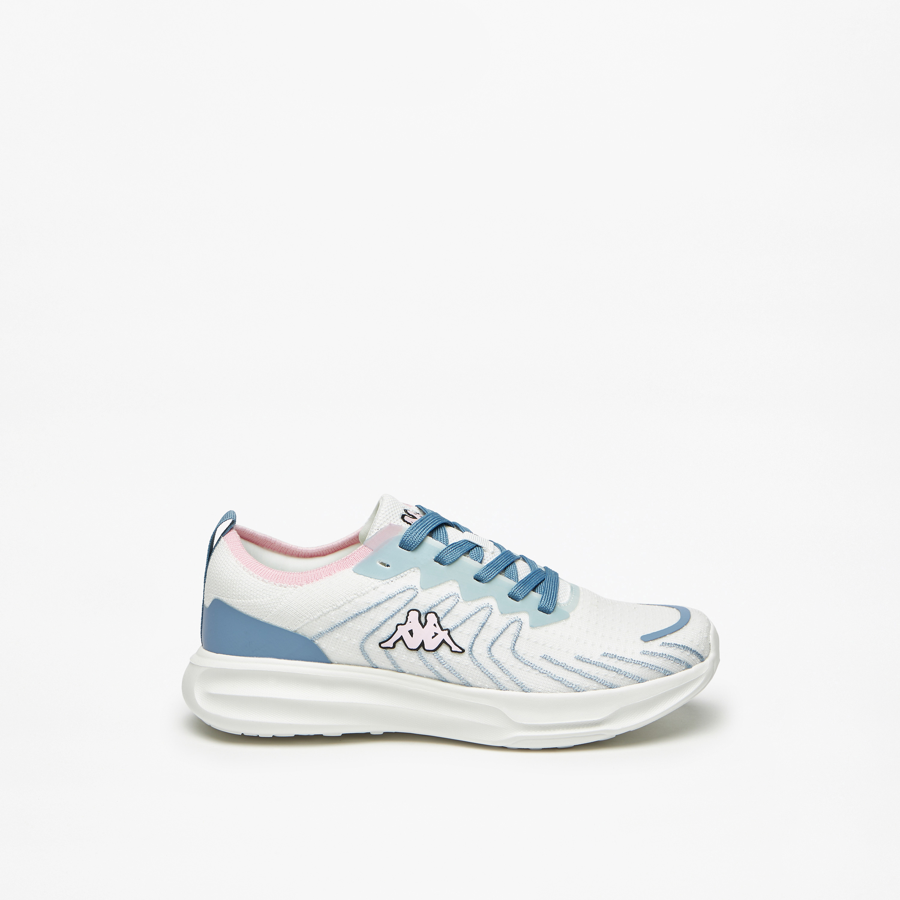Kappa Women's Textured Walking Shoes with Lace-Up Closure-sports-women-shoes-image-8