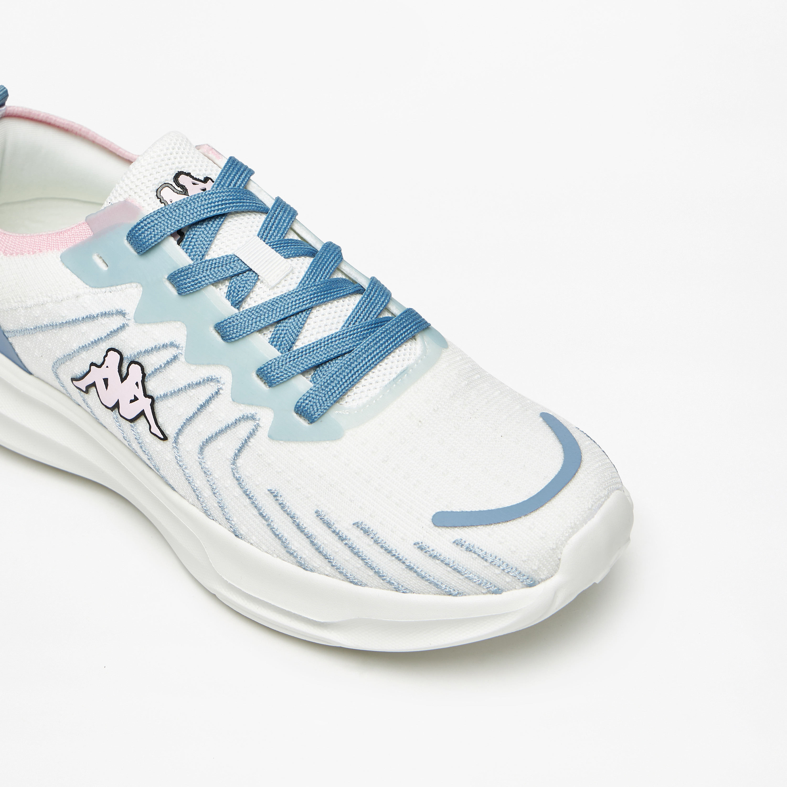 Kappa Women's Textured Walking Shoes with Lace-Up Closure-sports-women-shoes-image-9