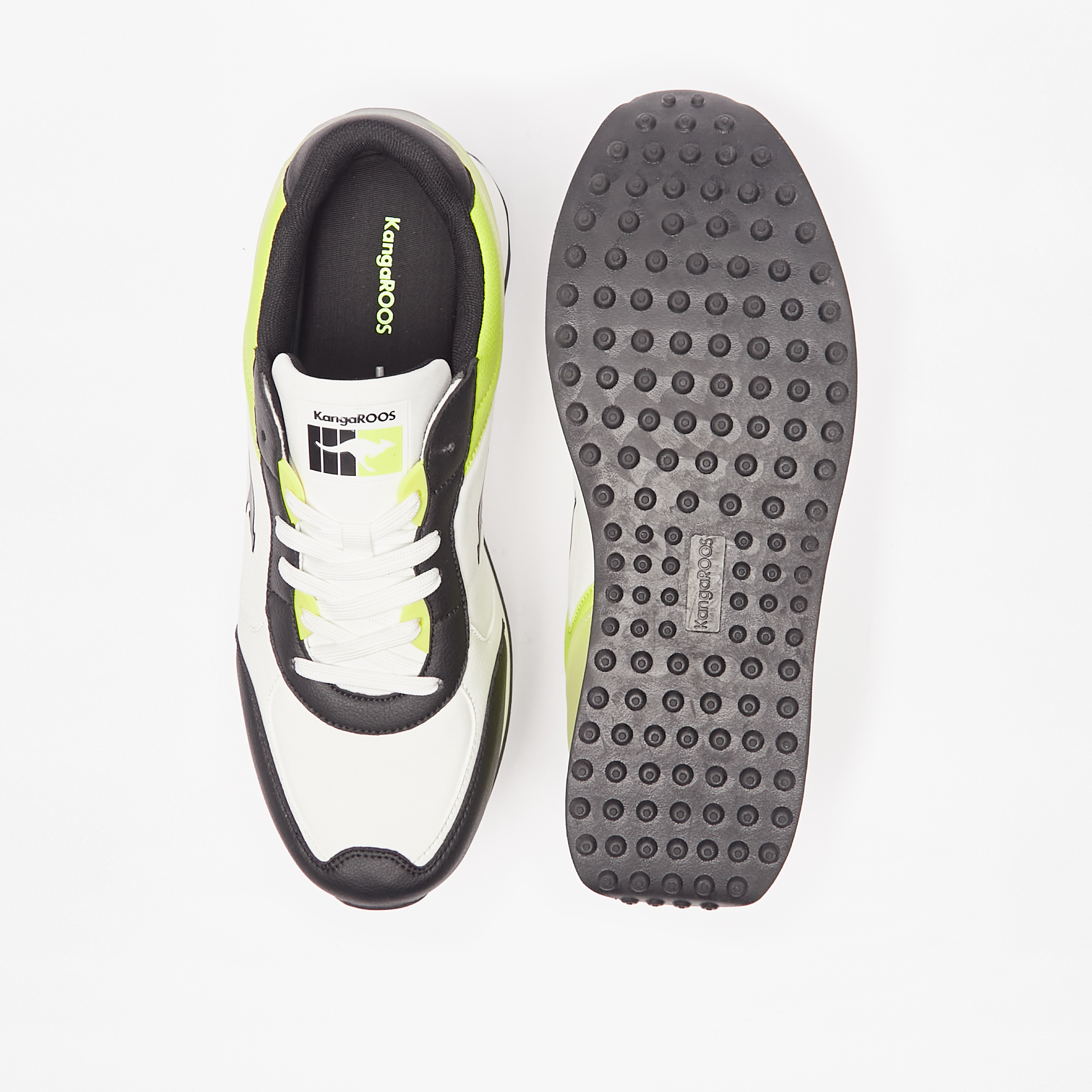 KangaROOS Men's Panelled Lace-Up Sneakers with Cushioning-men-shoes-sneakers-image-9