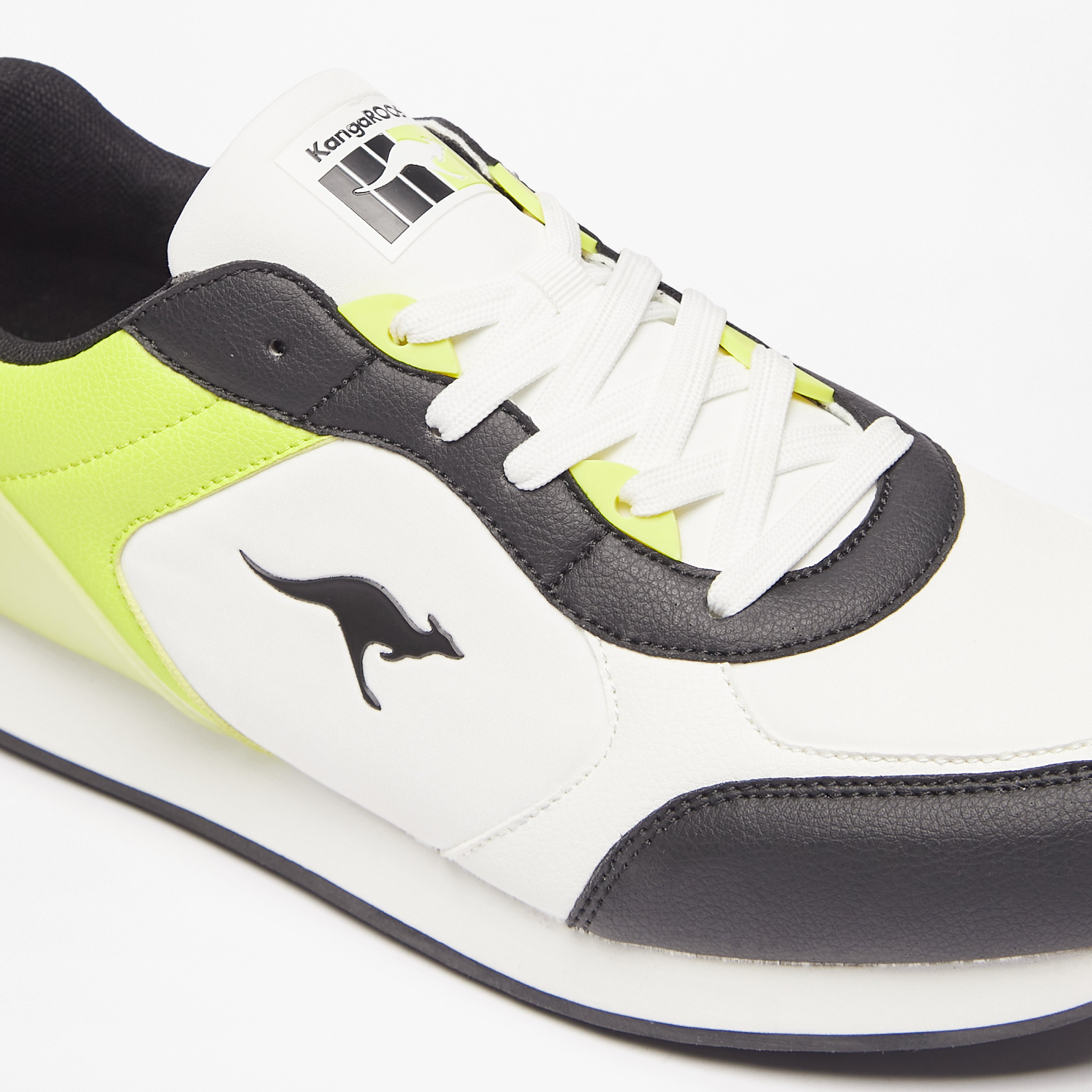 KangaROOS Men's Panelled Lace-Up Sneakers with Cushioning-men-shoes-sneakers-image-10