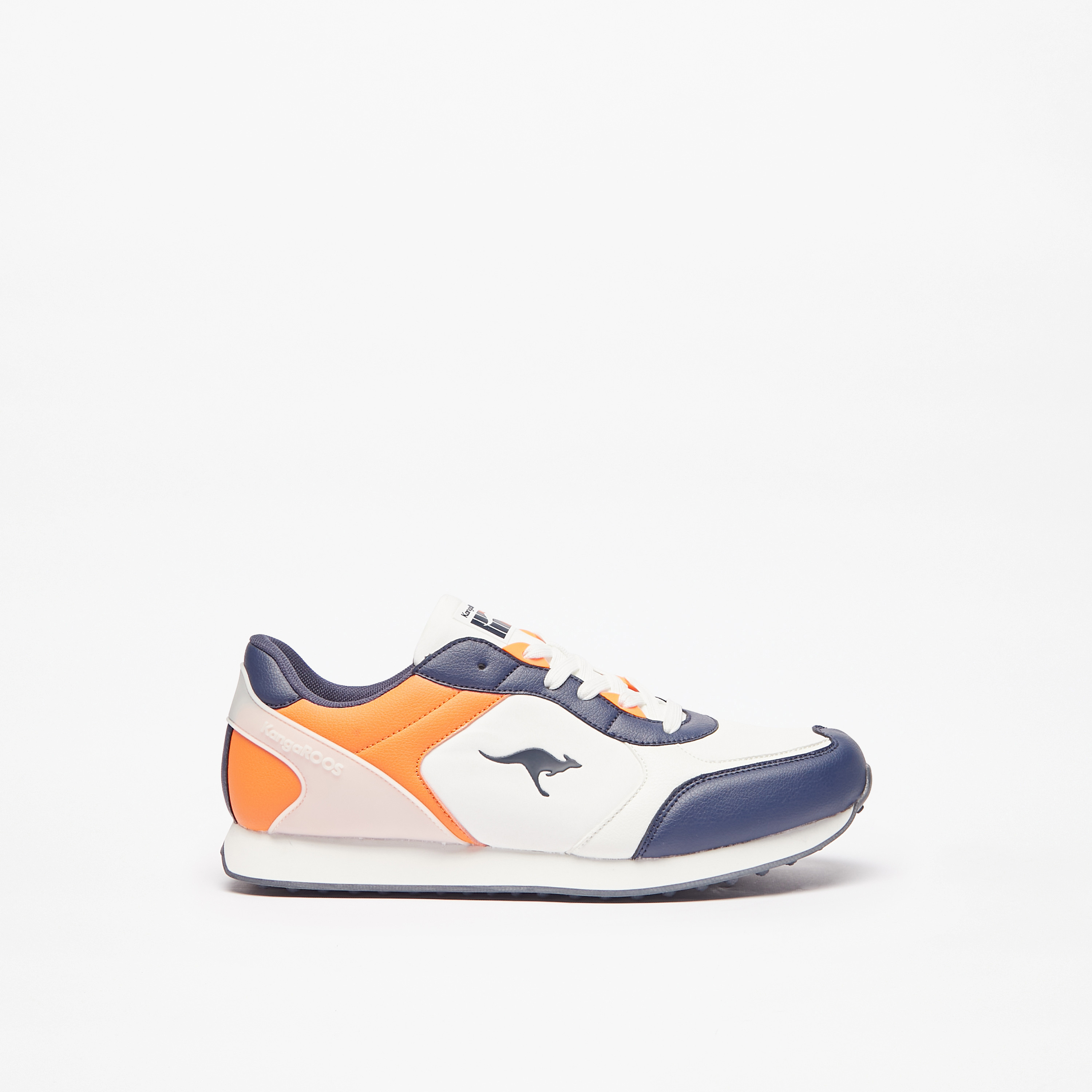 KangaROOS Men's Panelled Lace-Up Sneakers with Cushioning-men-shoes-sneakers-image-3