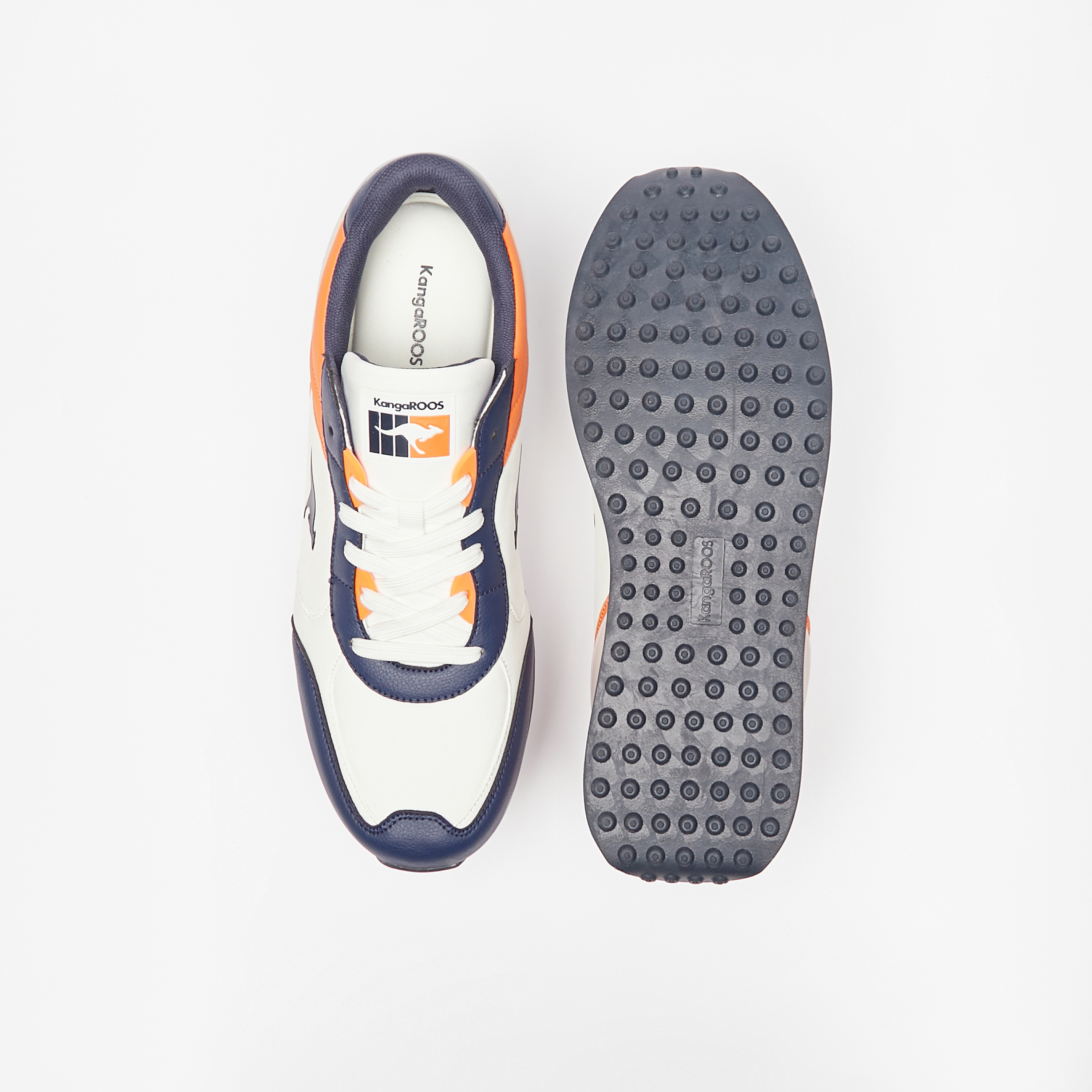 KangaROOS Men's Panelled Lace-Up Sneakers with Cushioning-men-shoes-sneakers-image-4