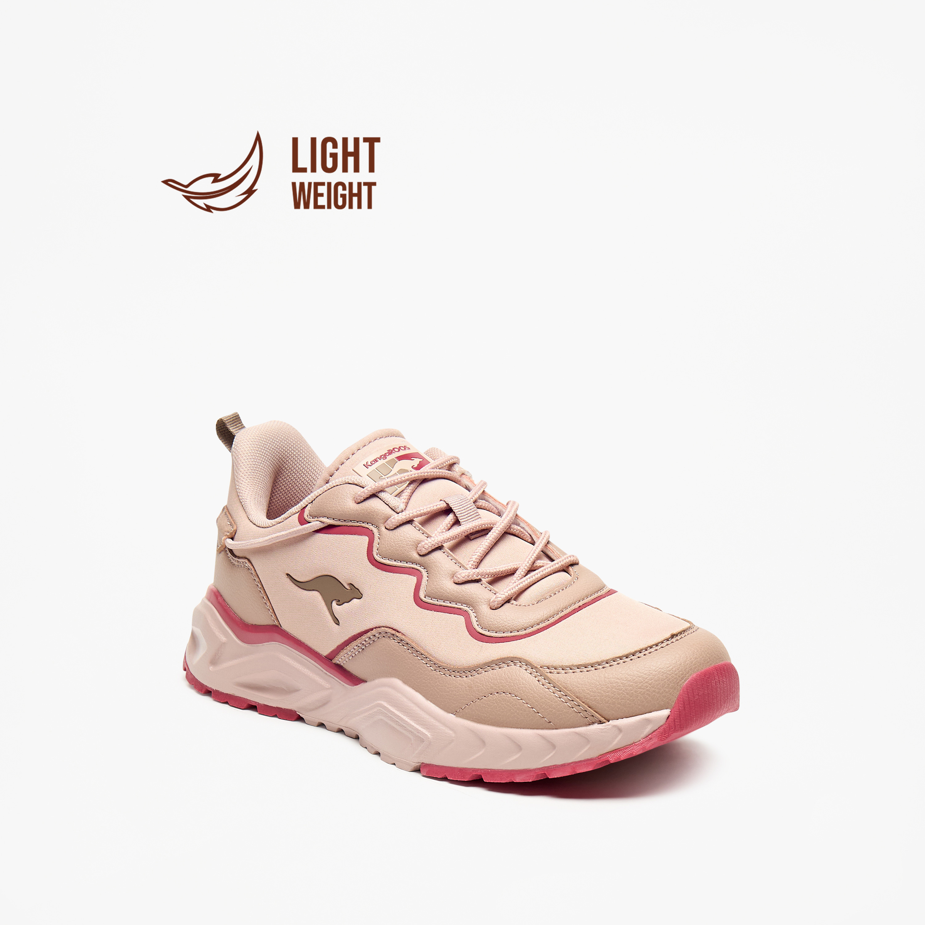 KangaROOS Women's Colourblock Sports Shoes with Lace-Up Closure-sports-women-shoes-image-1