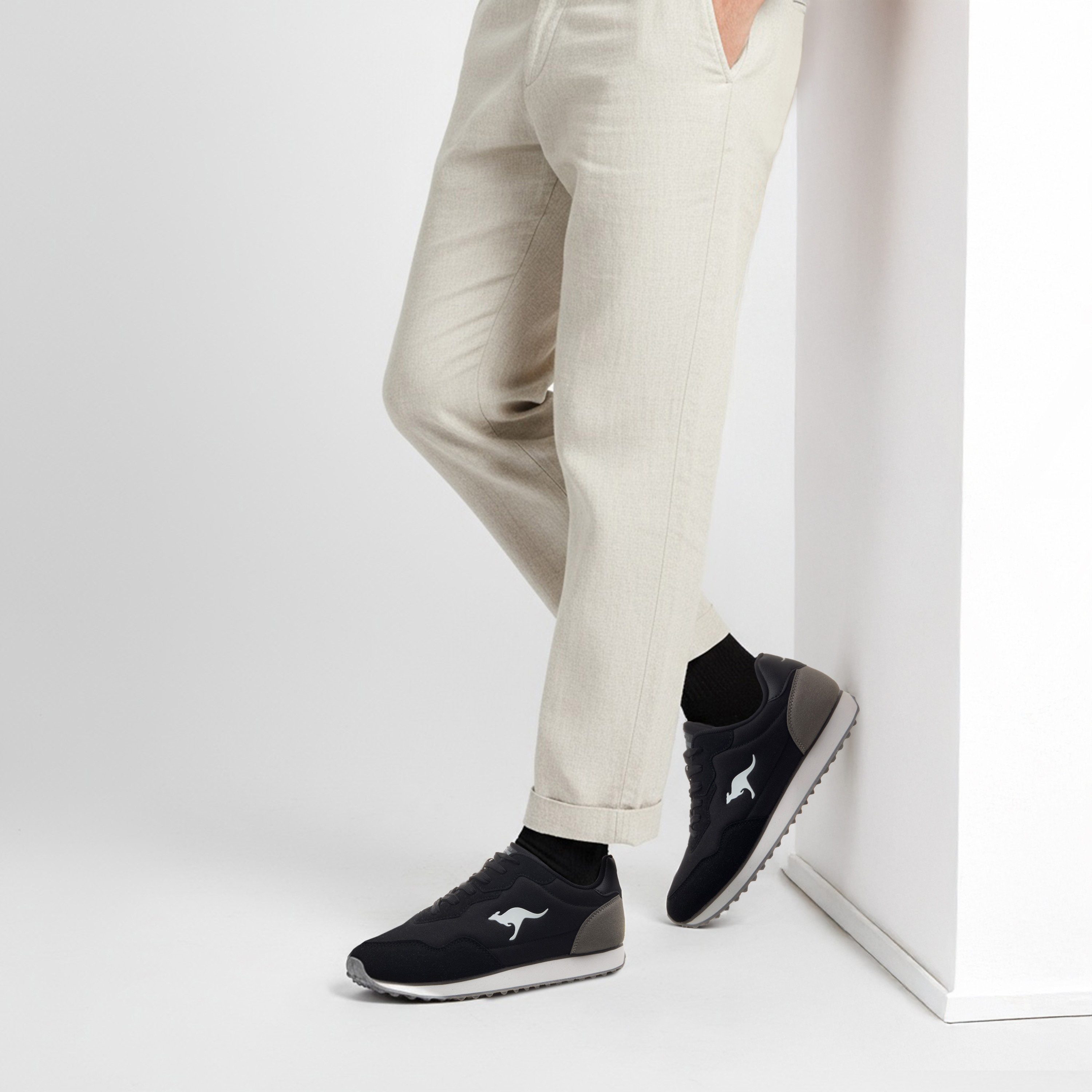 KangaROOS Men Panelled Lace-Up Sneakers-men-shoes-sneakers-image-2