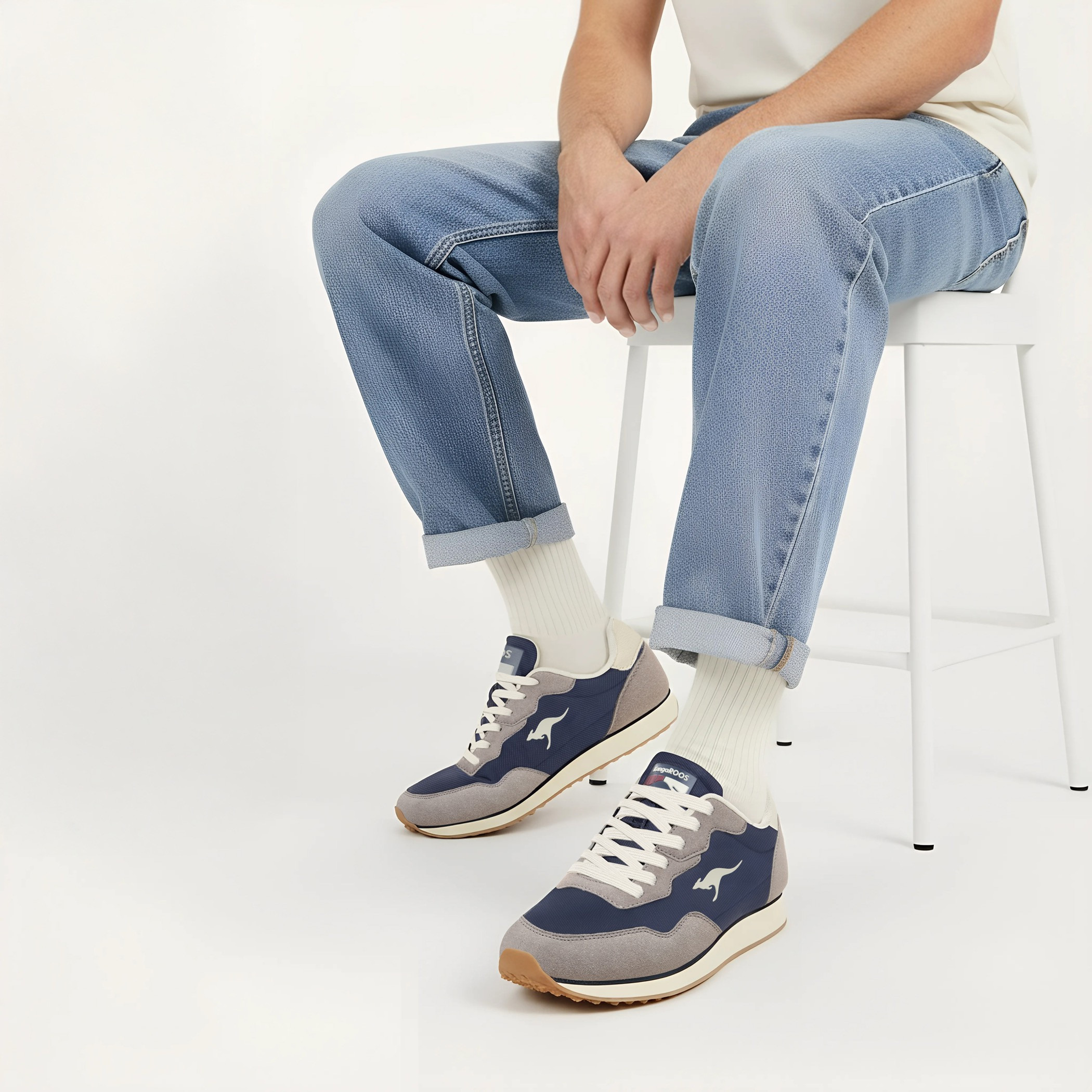 حذاء سنيكرز برباط وألواح للرجال من كانجاروز-men-shoes-sneakers-image-2