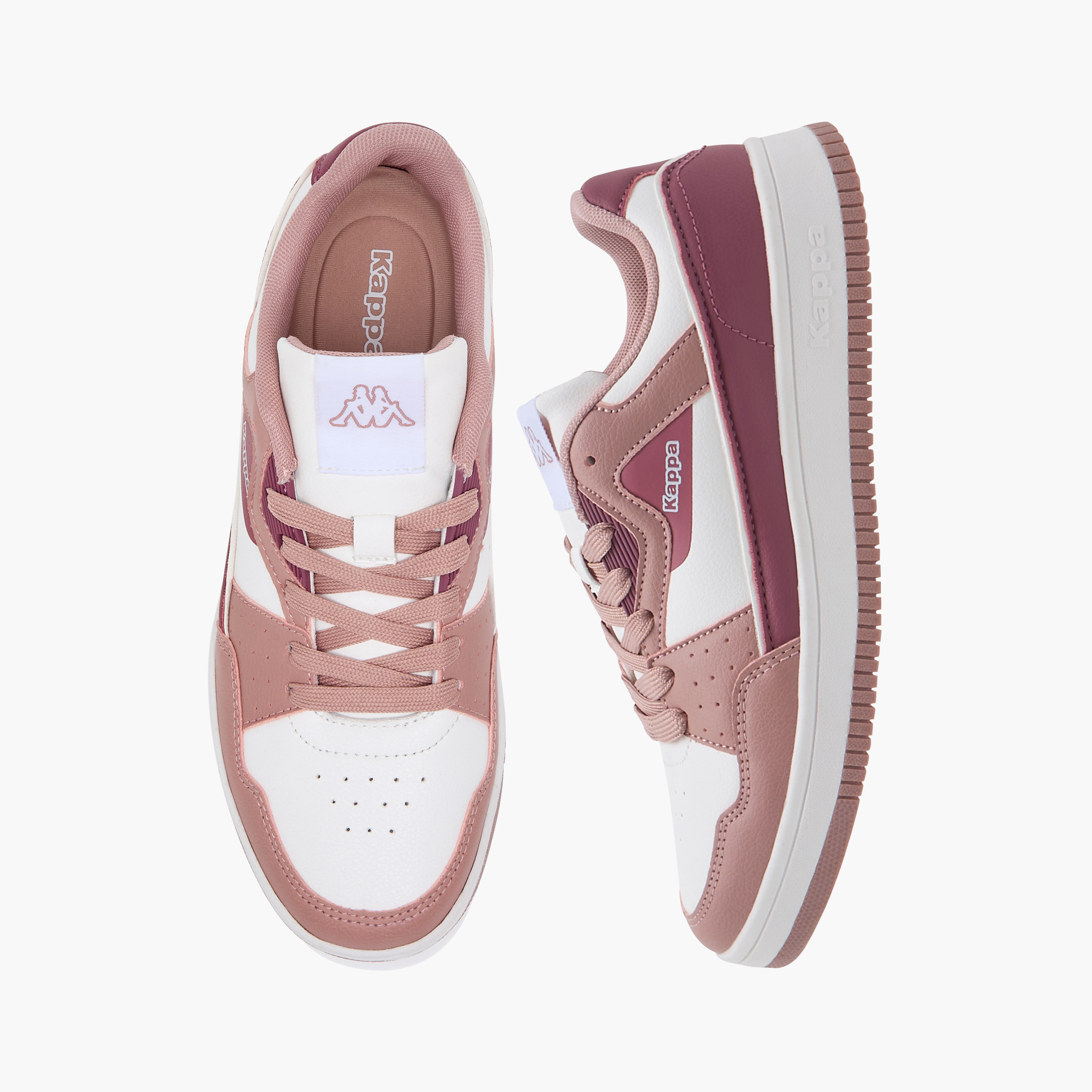Kappa Women's Colourblock Sneakers with Lace-Up Closure-women-shoes-sneakers-image-1