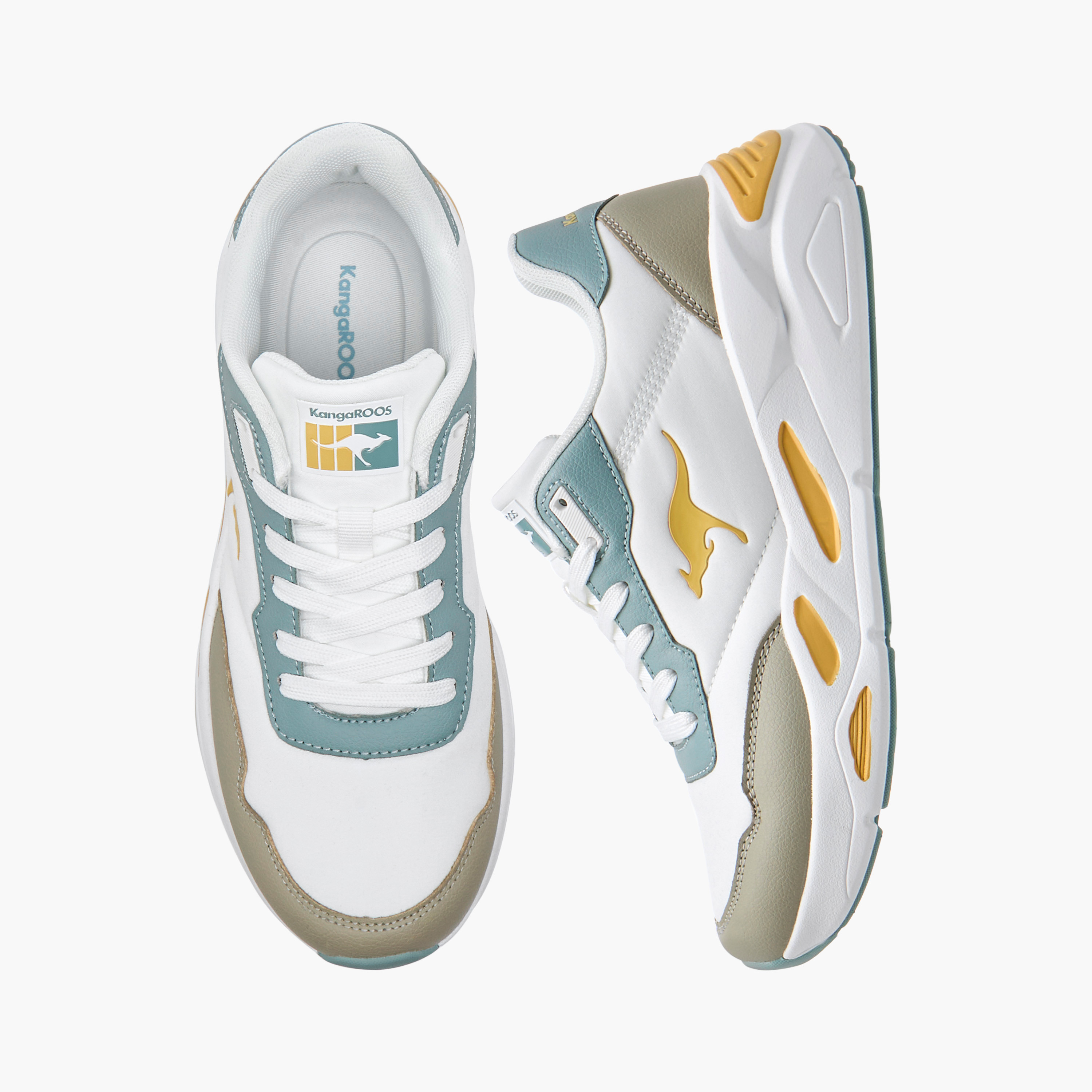 KangaROOS Women's Colourblock Sports Shoes with Lace-Up Closure-women-shoes-sneakers-image-1