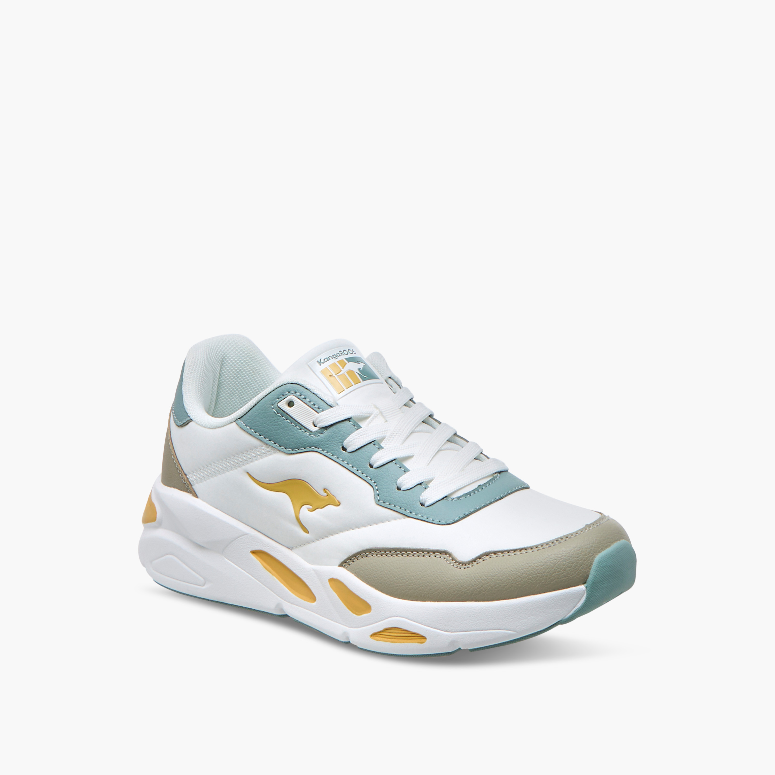 KangaROOS Women's Colourblock Sports Shoes with Lace-Up Closure-women-shoes-sneakers-image-2