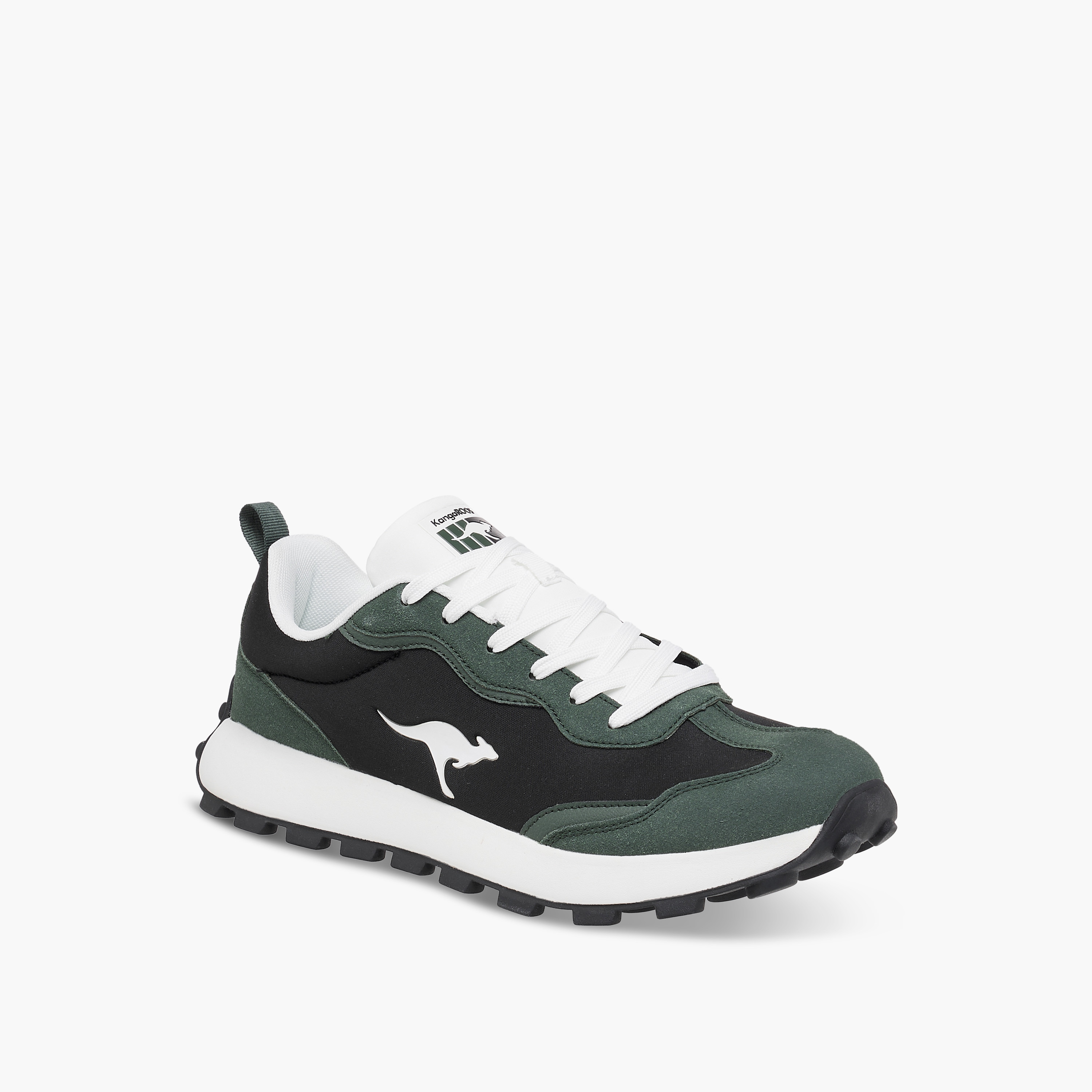 KangaROOS Men's Panelled Lace-Up Sneakers with Pull Tab-men-shoes-sneakers-image-4