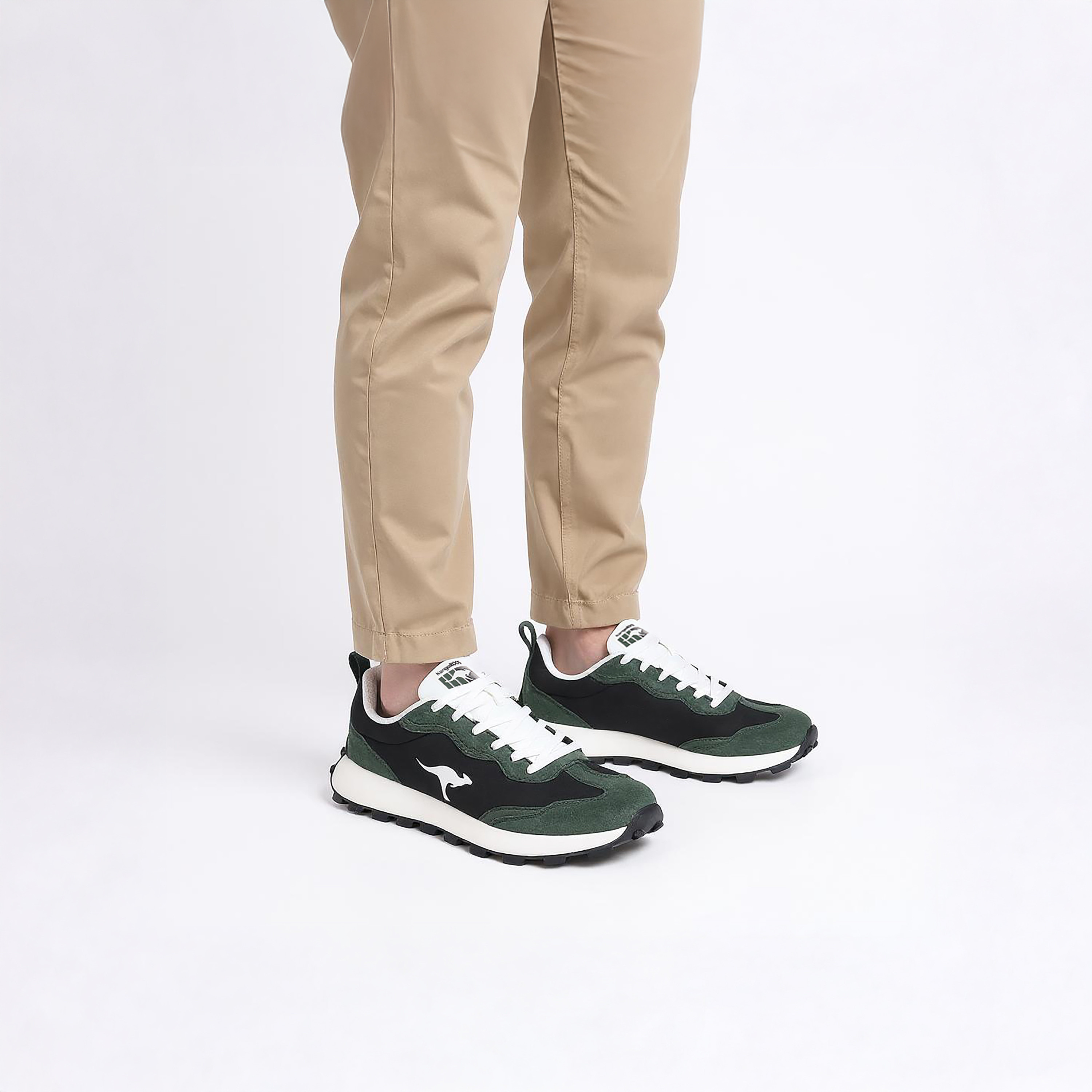 KangaROOS Men's Panelled Lace-Up Sneakers with Pull Tab-men-shoes-sneakers-image-3