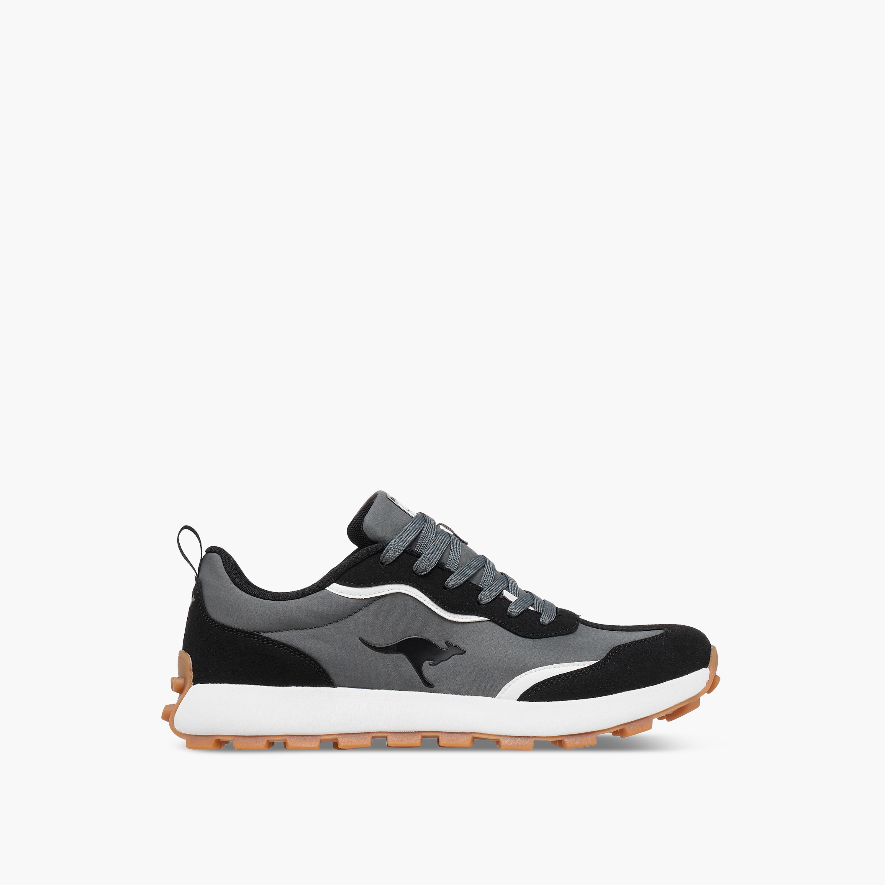 KangaROOS Men's Panelled Lace-Up Sneakers with Pull Tab-men-shoes-sneakers-image-5