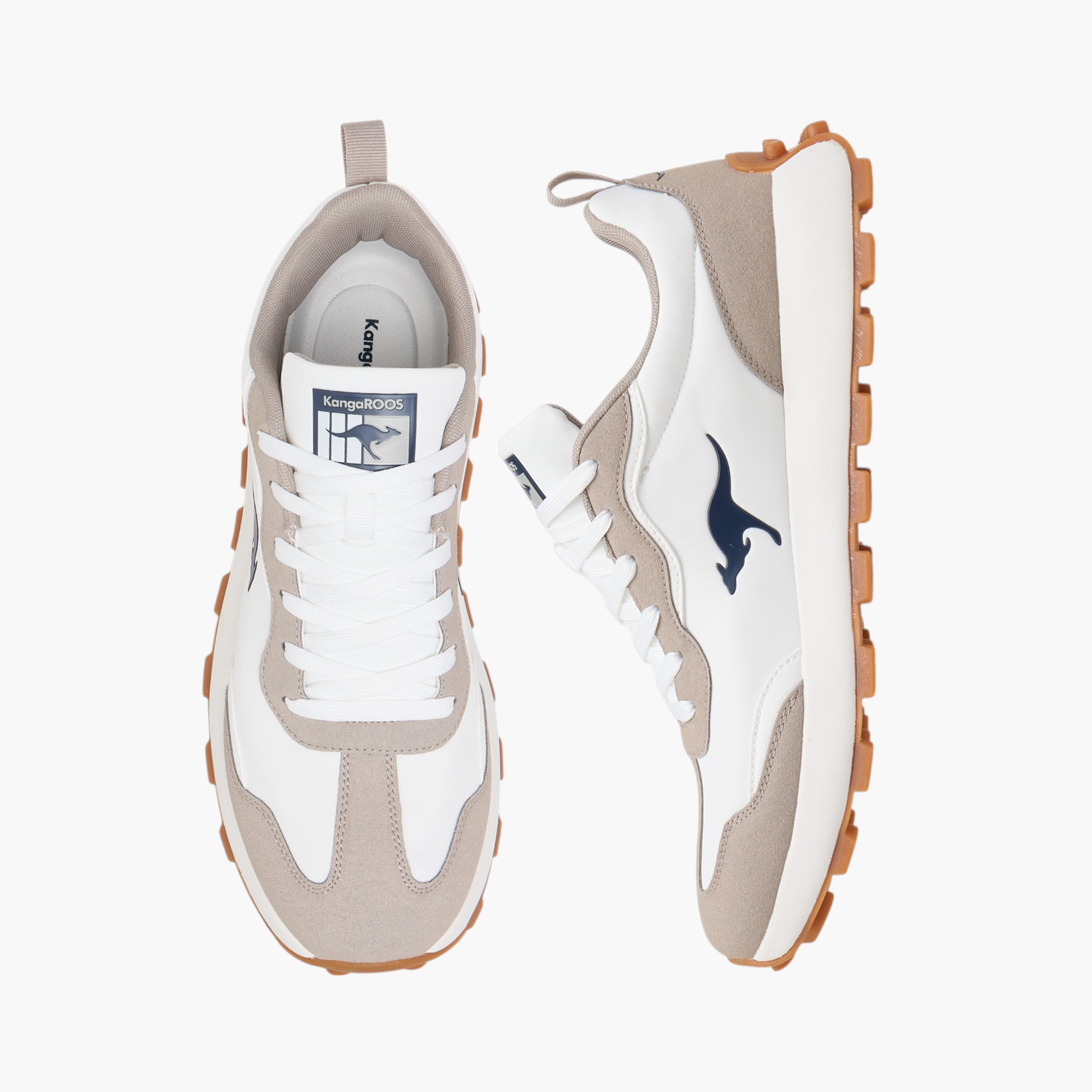 KangaROOS Men's Panelled Sneakers with Lace-Up Closure-men-shoes-sneakers-image-1