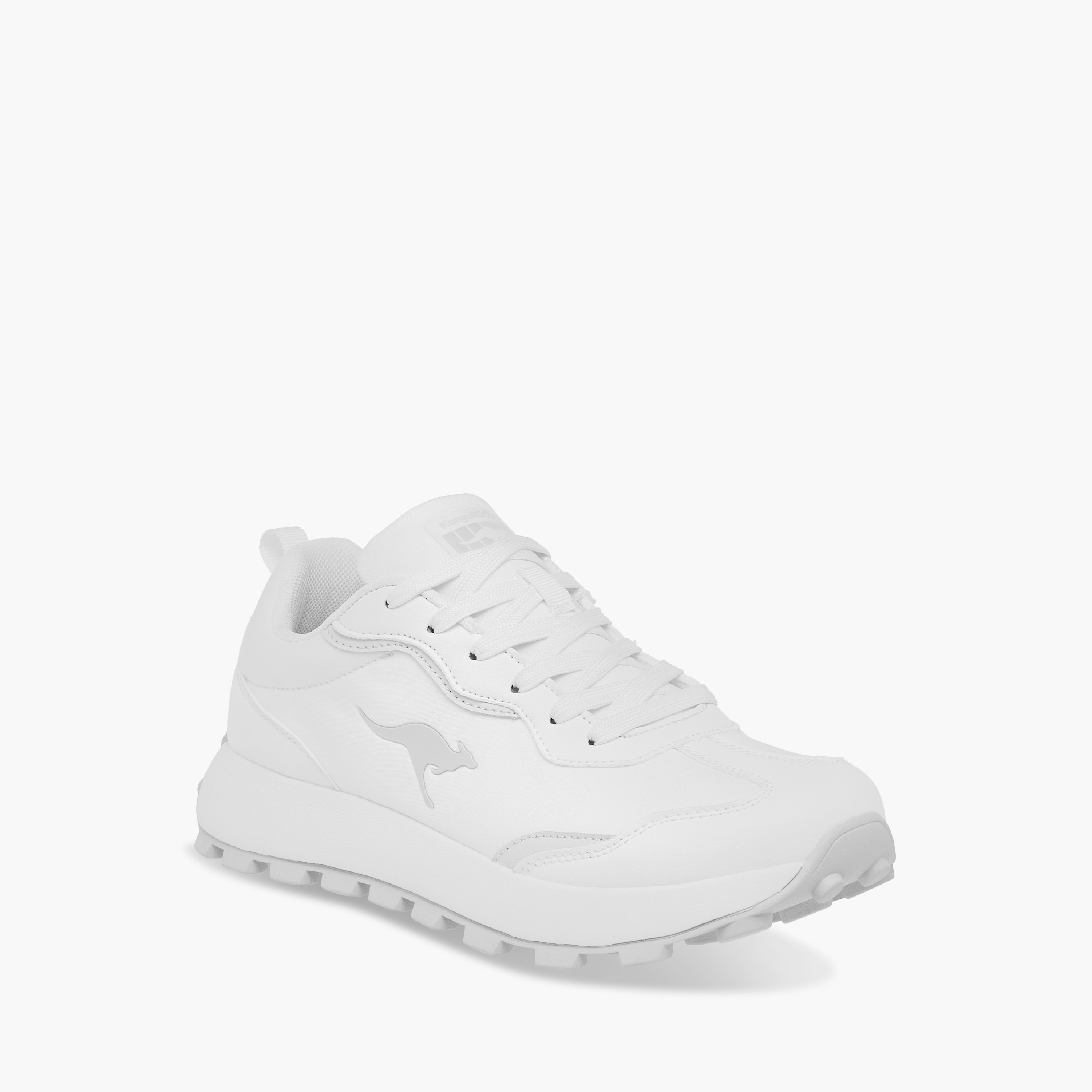 KangaROOS Women's Logo Embossed Sports Shoes with Lace-Up Closure-women-shoes-sneakers-image-2