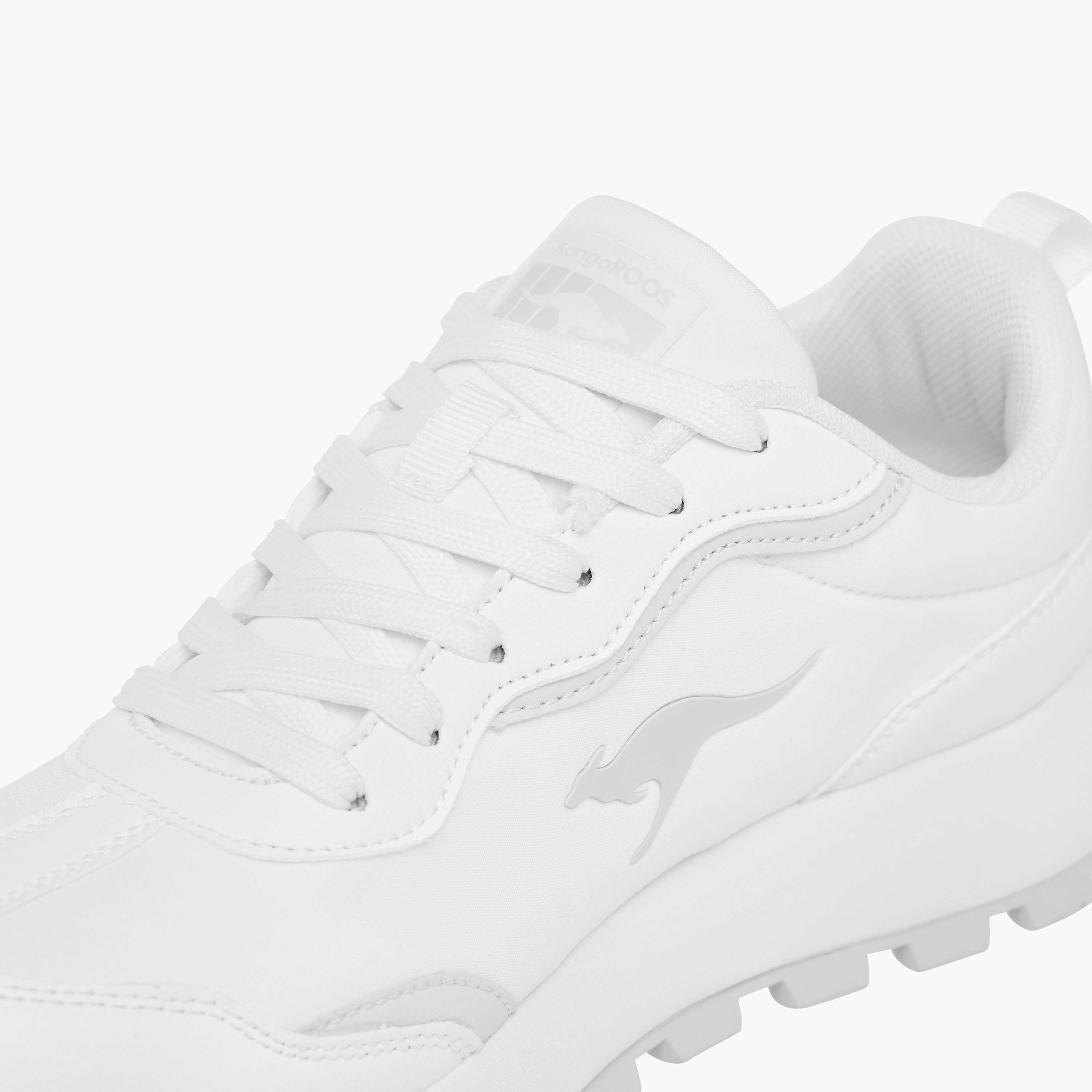 KangaROOS Women's Logo Embossed Sports Shoes with Lace-Up Closure-women-shoes-sneakers-image-4