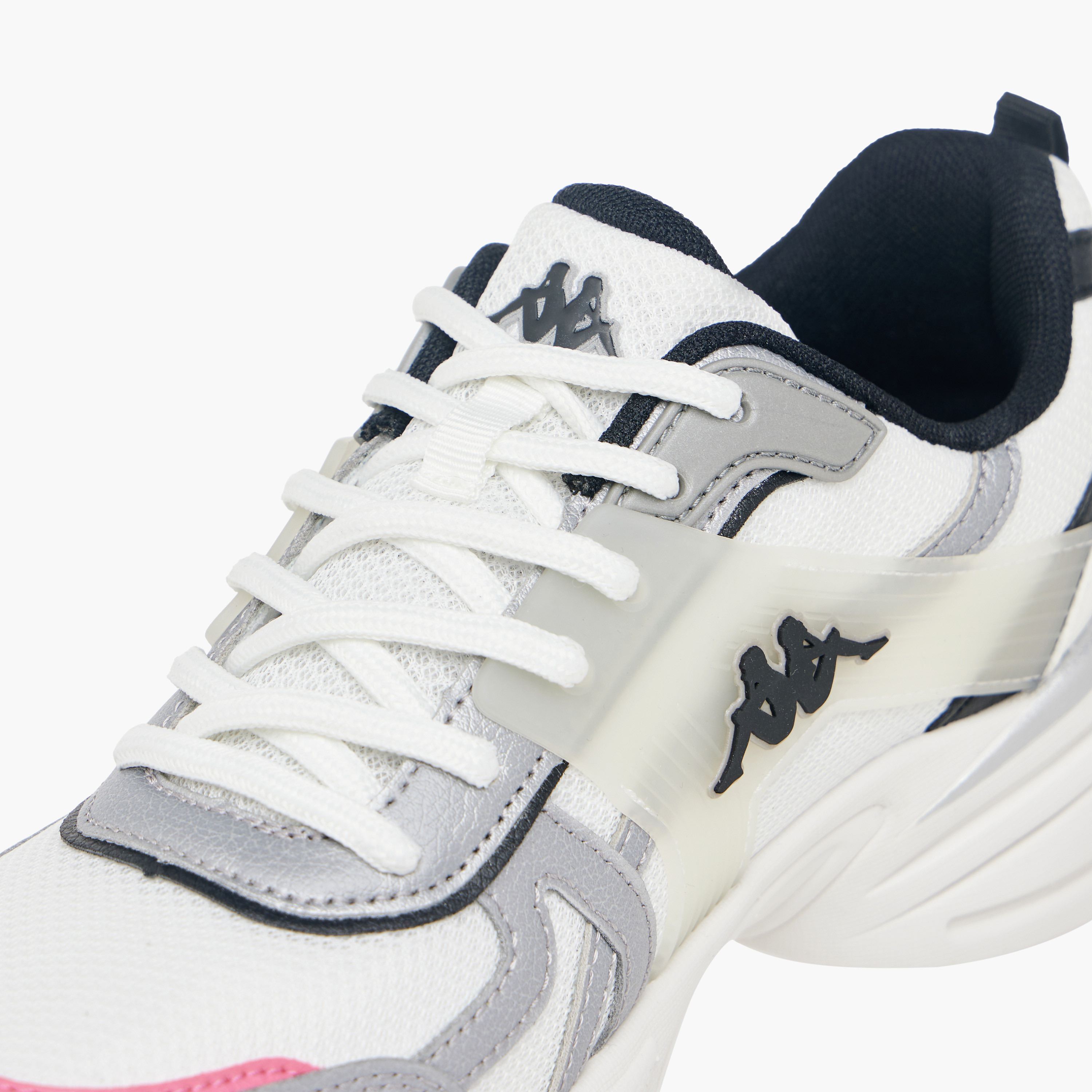 Kappa Women's Panelled Lace-Up Sports Shoes with Pull Tabs-women-shoes-sneakers-image-4