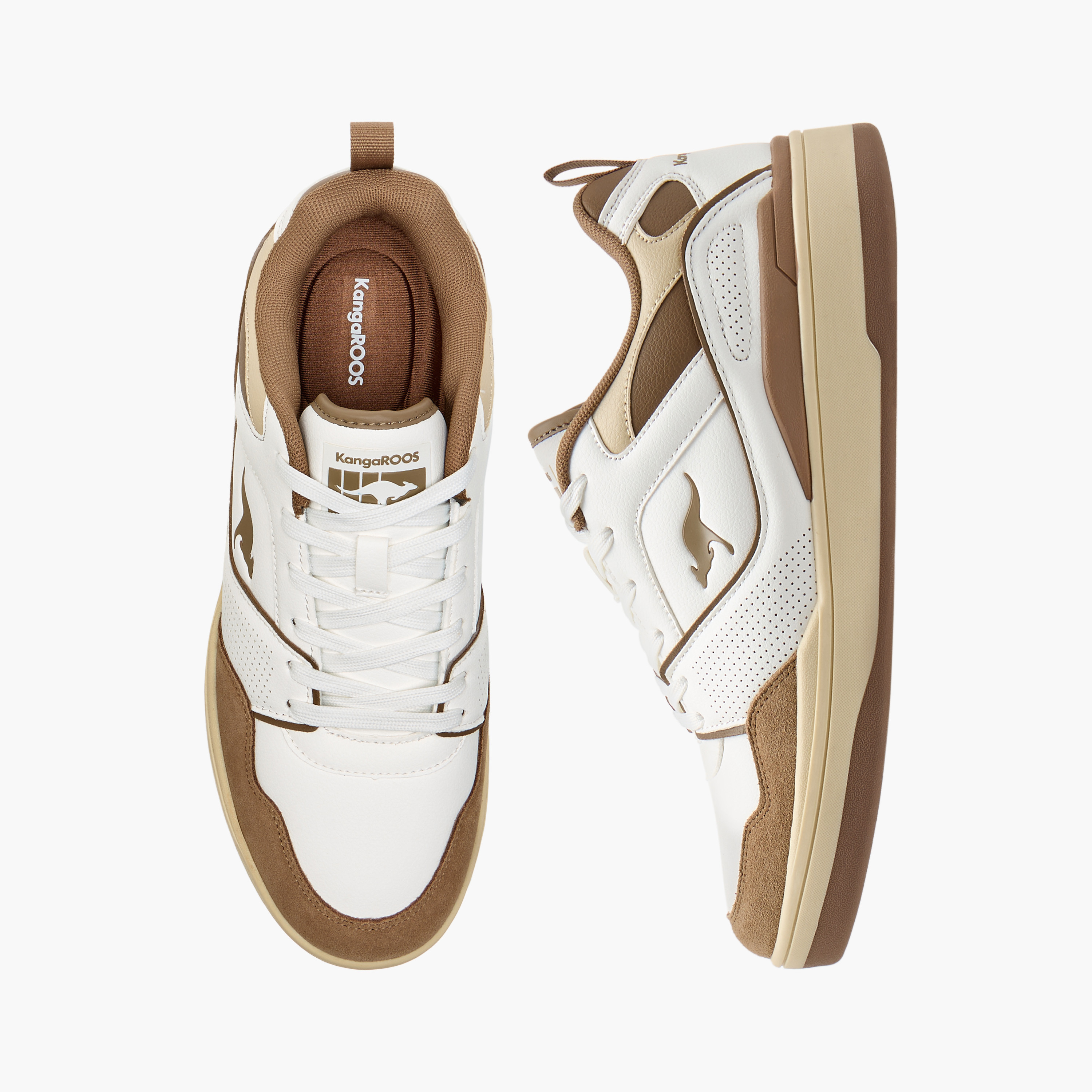 KangaROOS Men's Panelled Lace-Up Sneakers-men-shoes-sneakers-image-1
