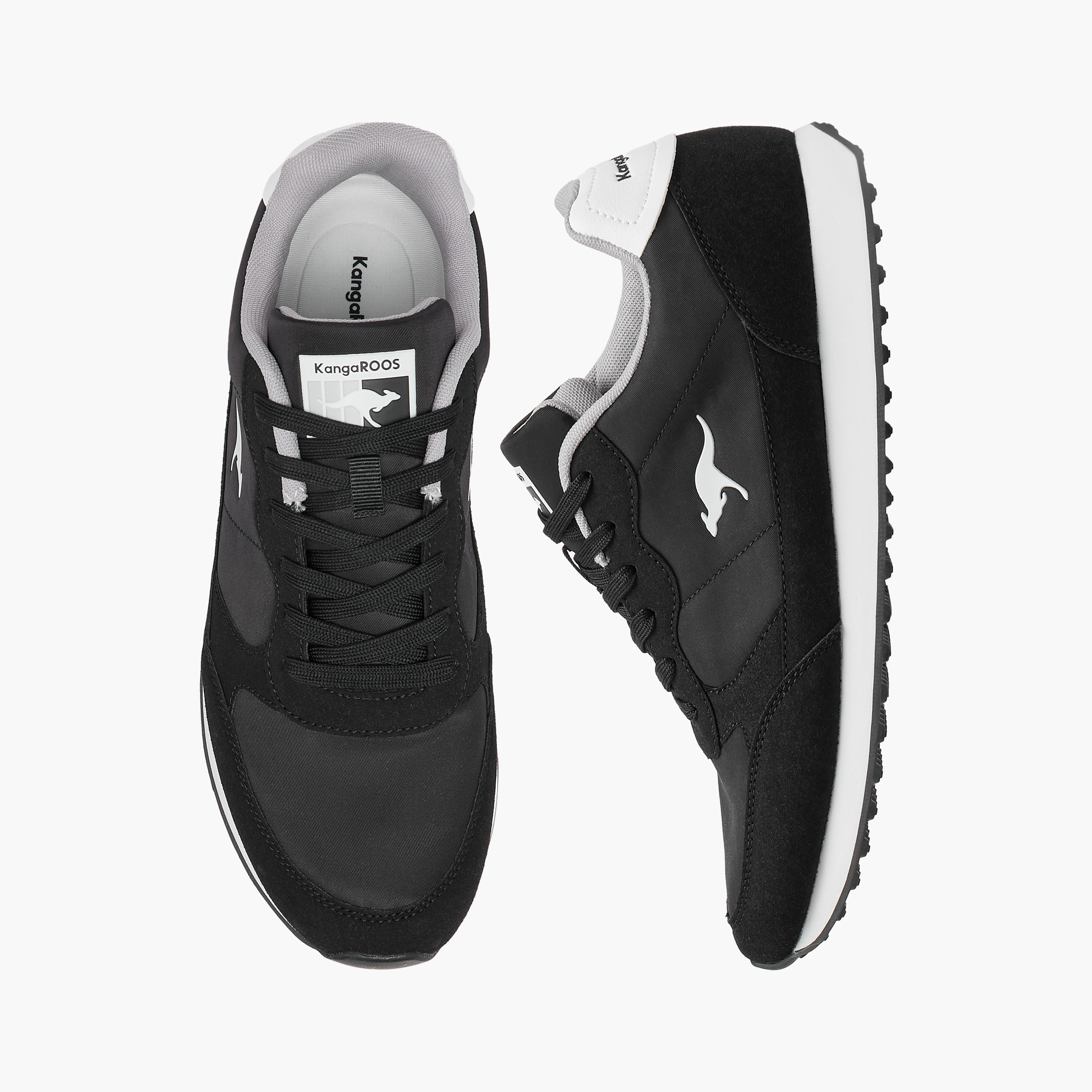 KangaROOS Men's Panelled Lace-Up Sneakers-men-shoes-sports-image-1