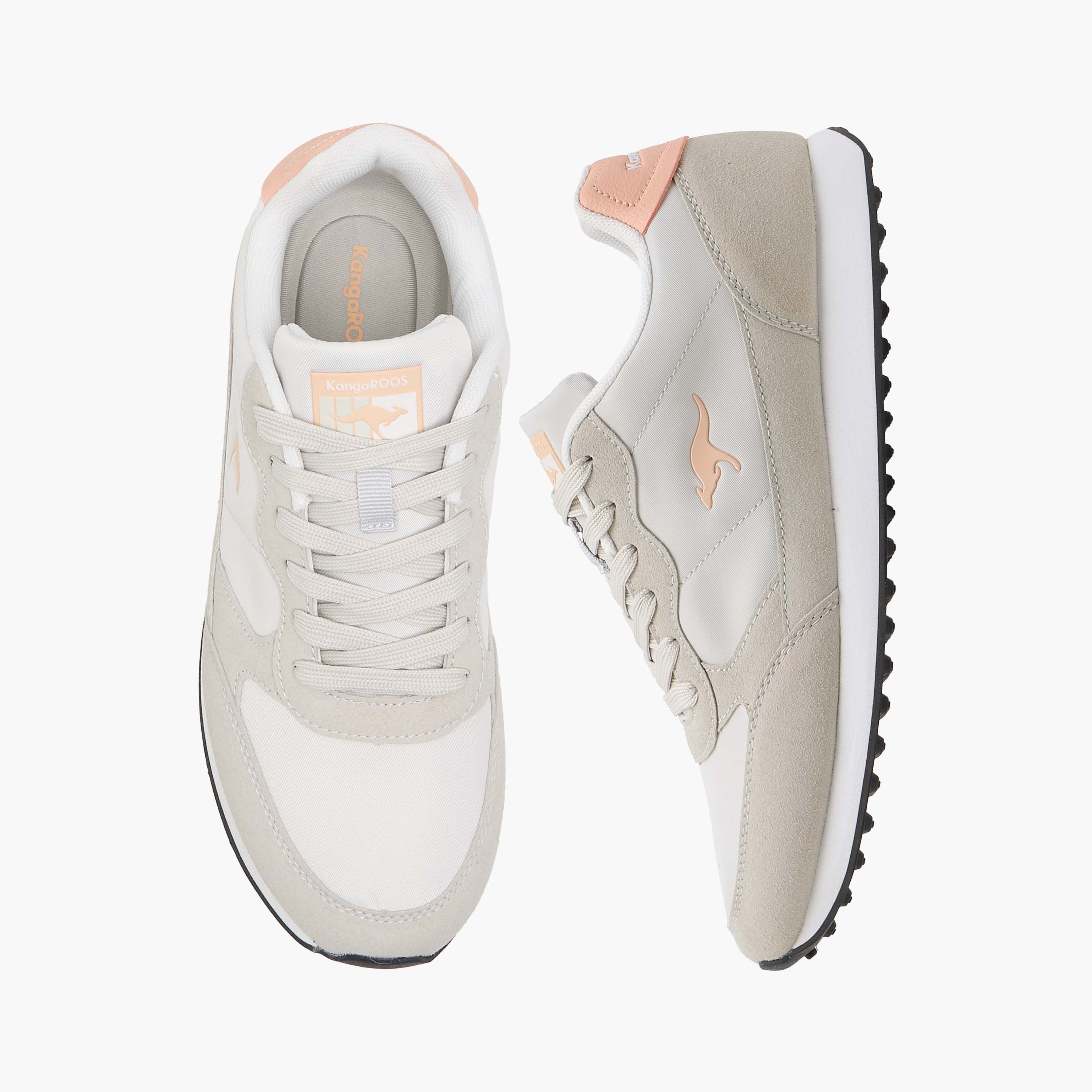 KangaROOS Women's Logo Detail Sneakers with Lace-Up Closure-women-shoes-sneakers-image-1