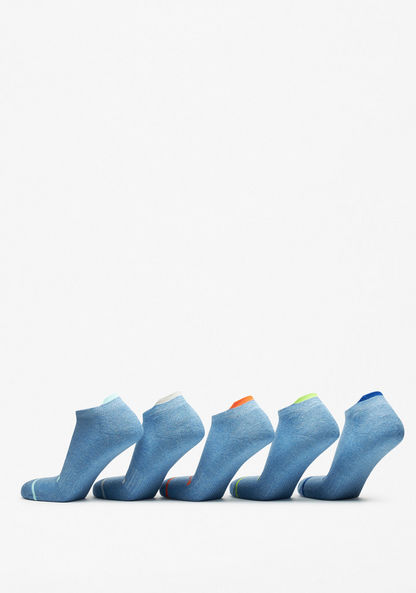 Kappa Logo Print Ankle Length Socks - Set of 5