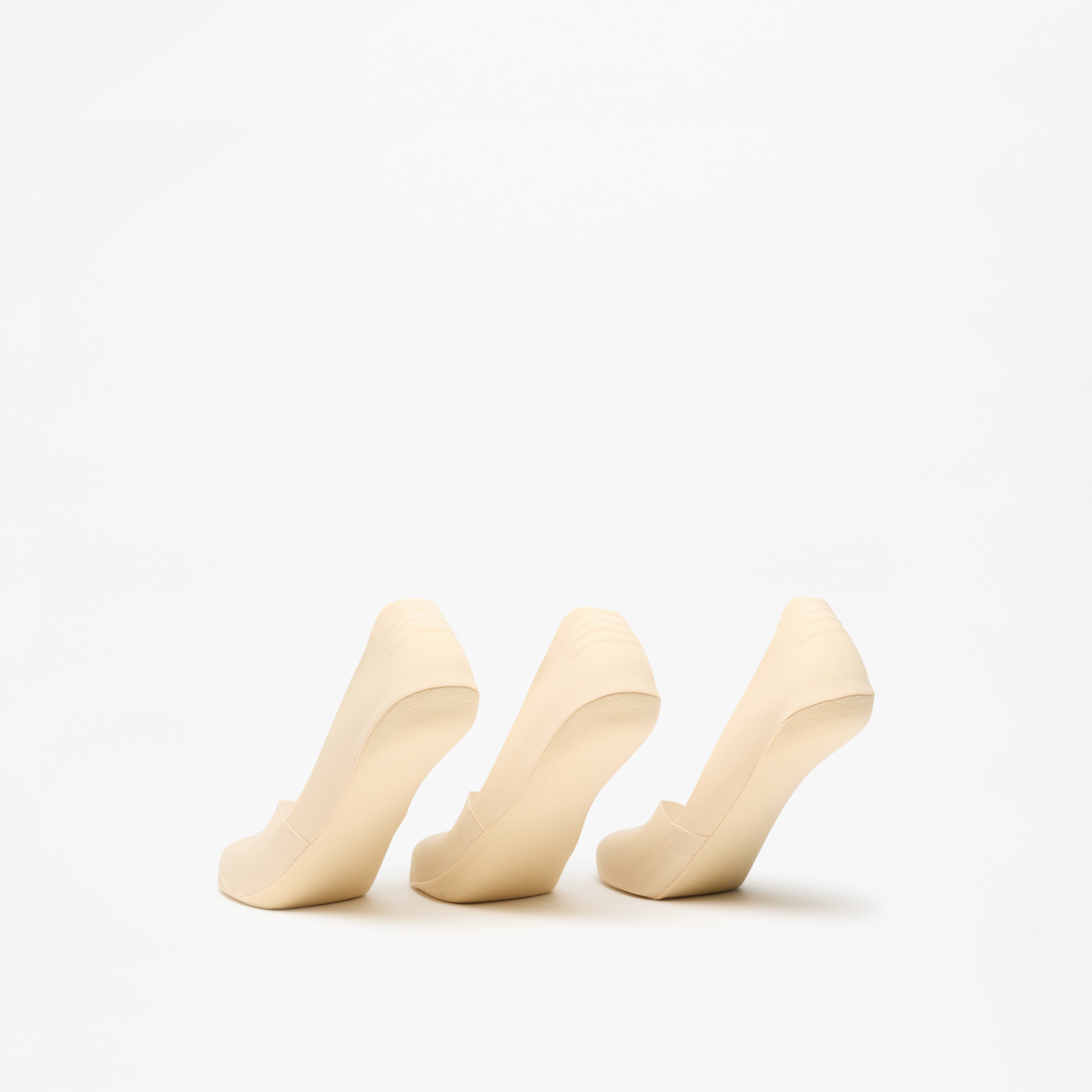 طقم جوارب غير مرئية 3 قطع سادة من فلورا بيلا-women-socksandstockings-image-3