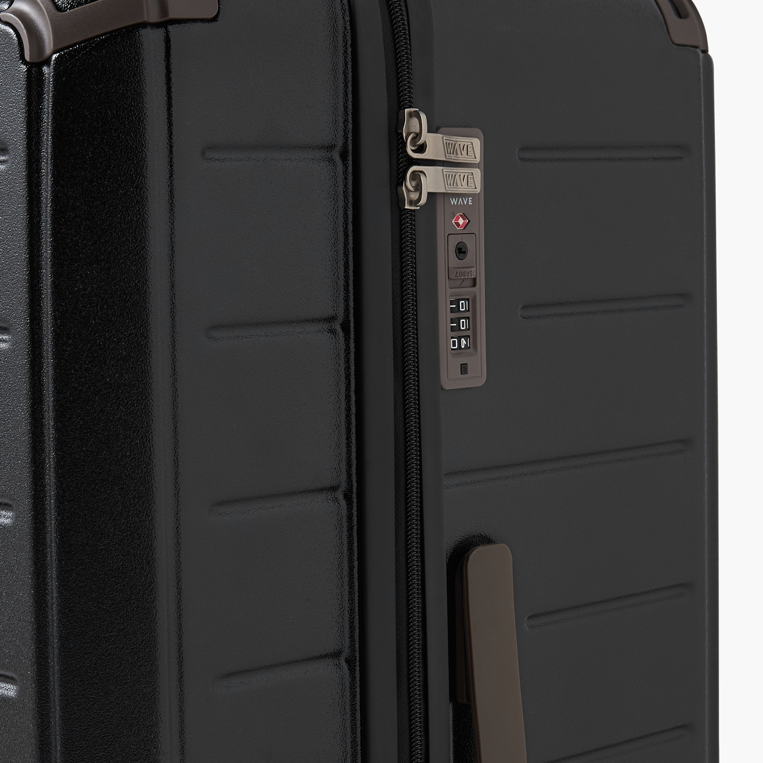 WAVE Textured Hardcase Luggage Trolley with Retractable Handle-travel-luggagesandbags-luggage-image-5