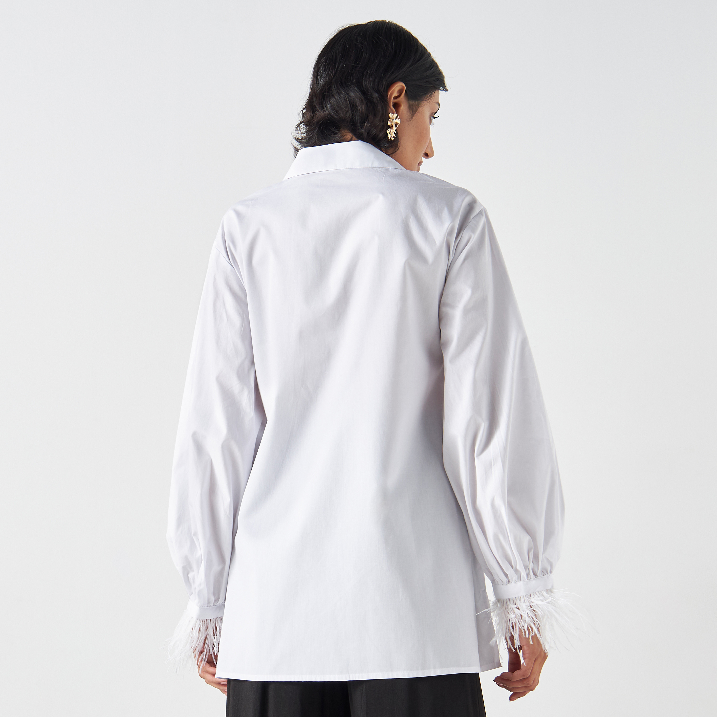قميص سادة بأكمام طويلة وتفاصيل شراشيب من جاديد روز-women-clothing-shirtsandblouses-shirts-image-3
