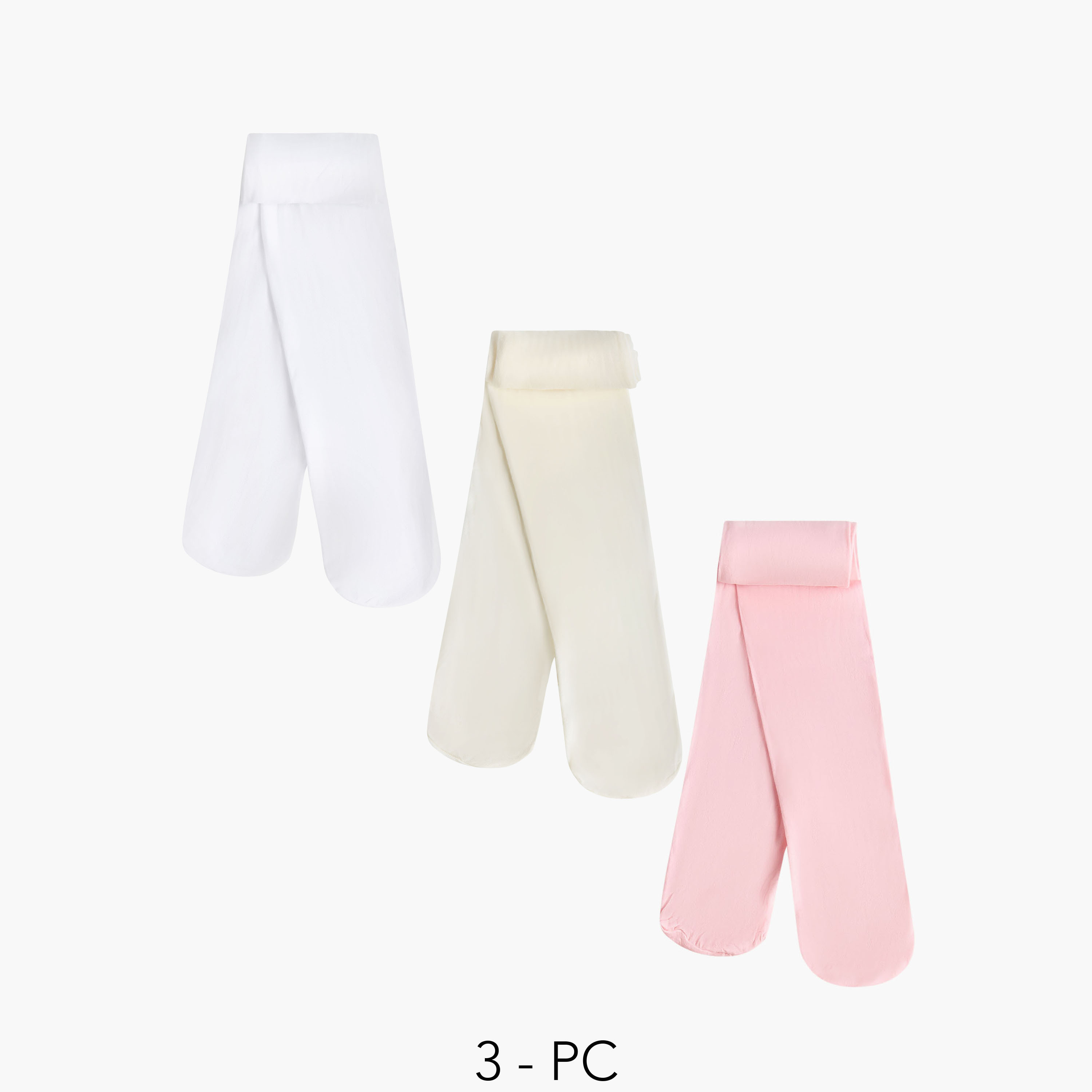 طقم جوارب تحتانية 3 أزواج بخصر مطاطي للبنات من سيليست-girls-accessories-socks-image-1