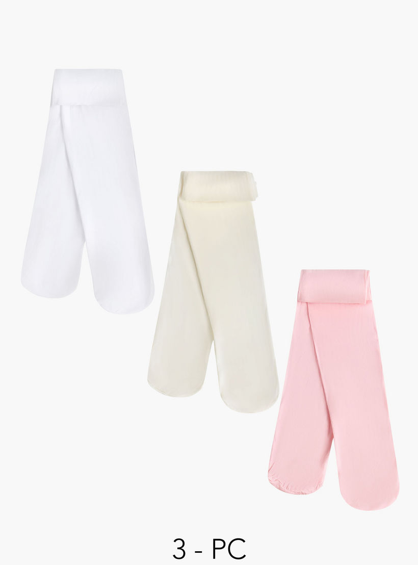 طقم جوارب تحتانية 3 أزواج بخصر مطاطي للبنات من سيليست-girls-accessories-socks-image-1