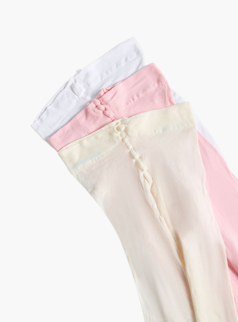 طقم جوارب تحتانية 3 أزواج بخصر مطاطي للبنات من سيليست-girls-accessories-socks-image-6