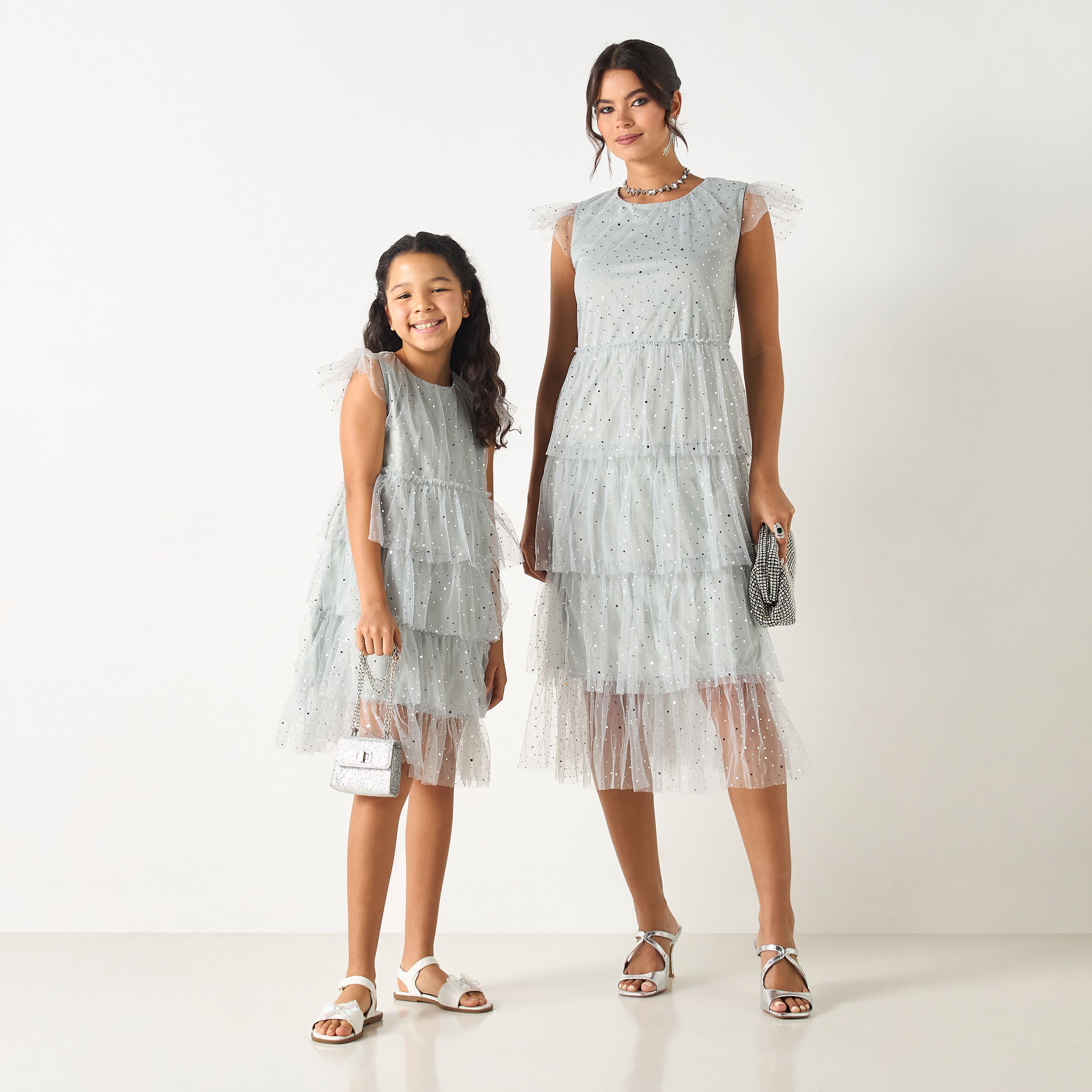 فستان دانتيل طويل بأكمام قصيرة من سي نوار - للأم-women-clothing-dresses-image-2