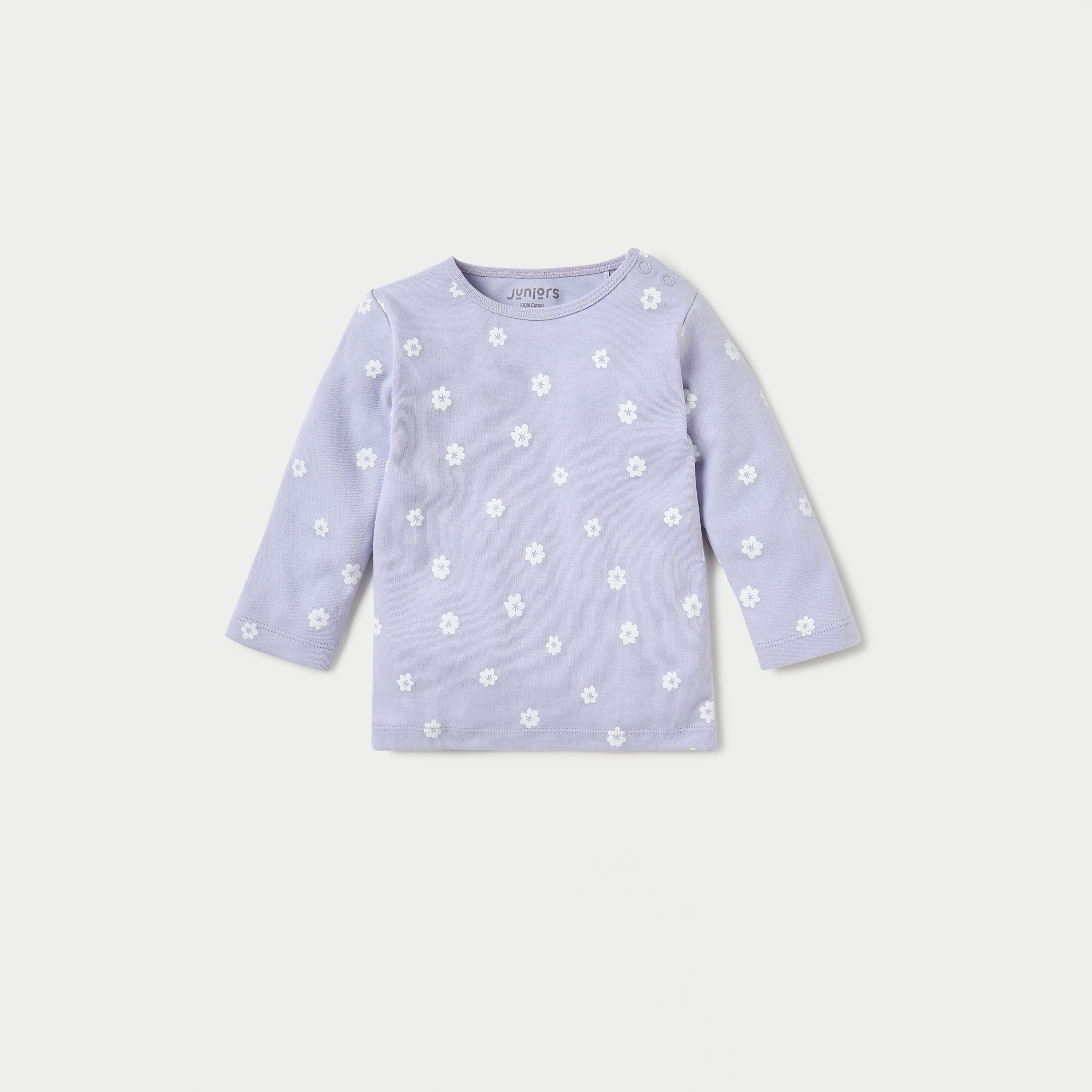 Juniors All-Over Floral Print Long Sleeves T-shirt and Pyjama Set-promo_babyshop_Buy3for79_UAE130126-image-2