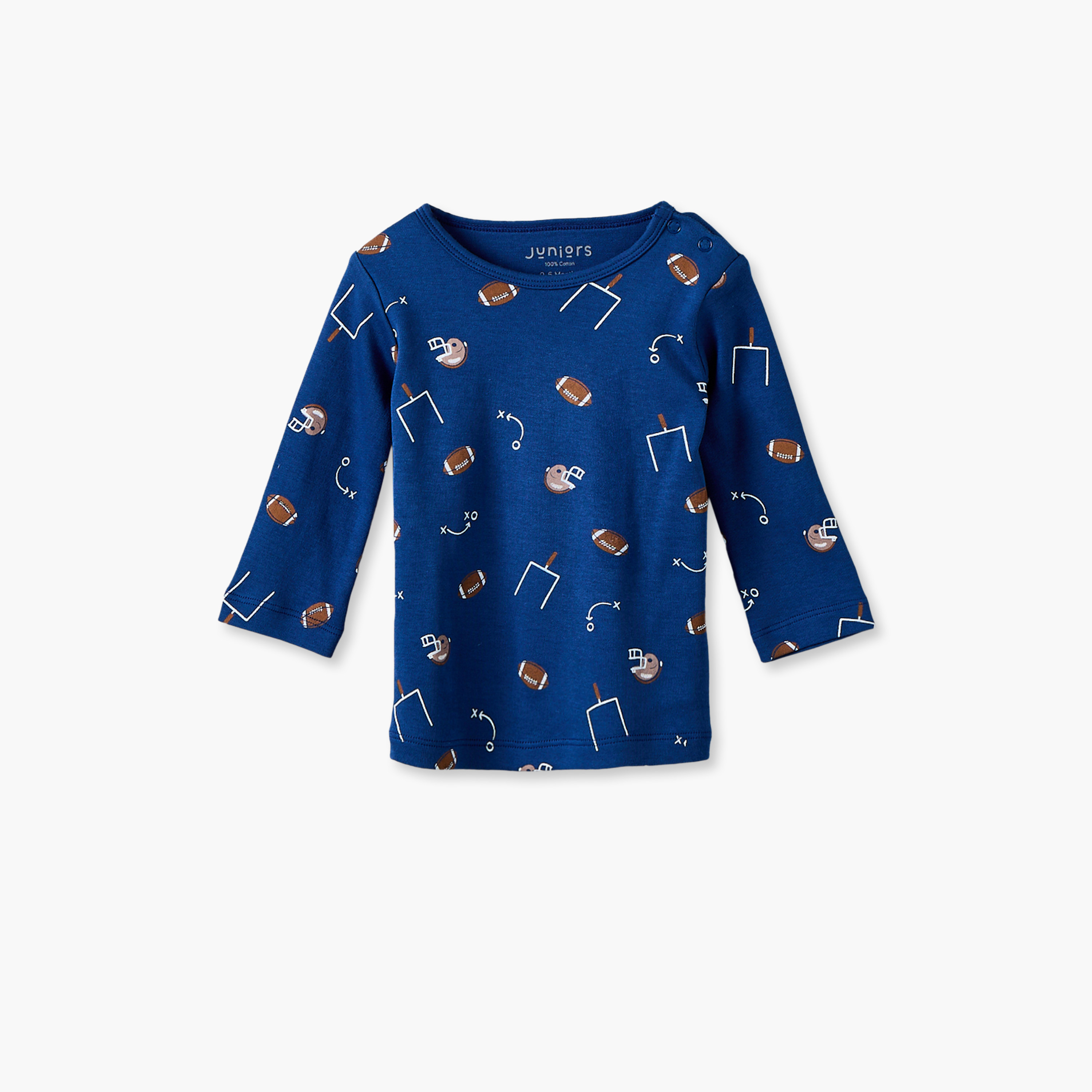 طقم بيجاما قطن برقبة ضيقة وأكمام طويلة وطبعات من جونيورز-baby-boys-clothing-nightwear-pyjamasets-image-3