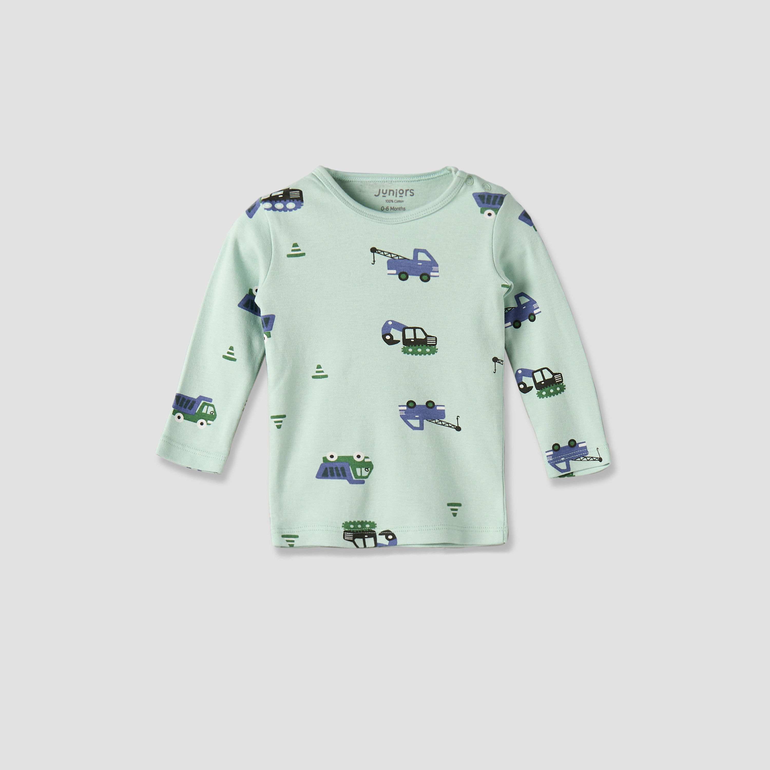 طقم بيجاما قطن بطبعات مركبات وياقة مستديرة وأكمام طويلة من جونيورز-baby-boys-clothing-nightwear-pyjamasets-image-3