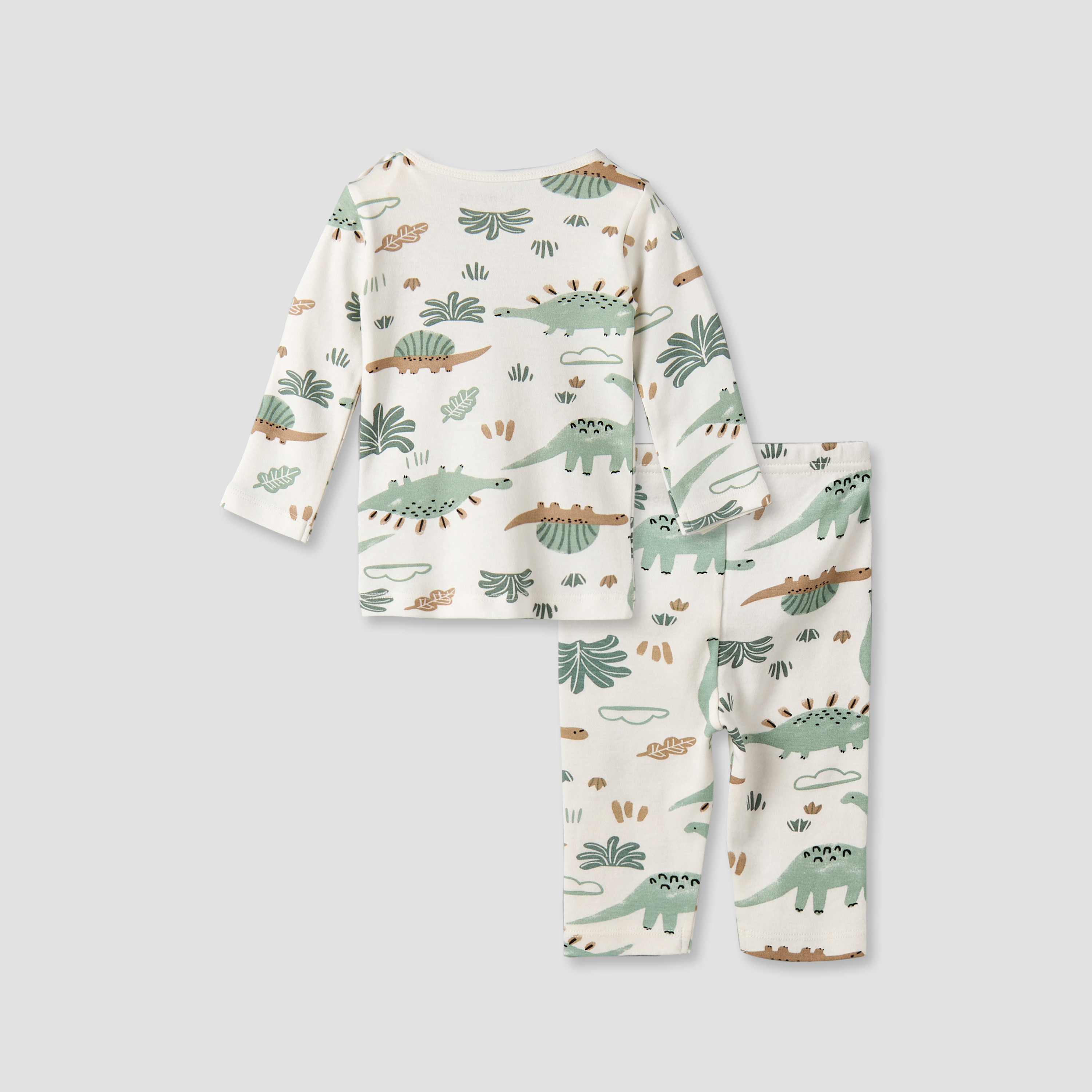 Juniors Cotton Round Neck Long Sleeve Pyjama Set with Dinosaur Print-baby-boys-clothing-nightwear-pyjamasets-image-5