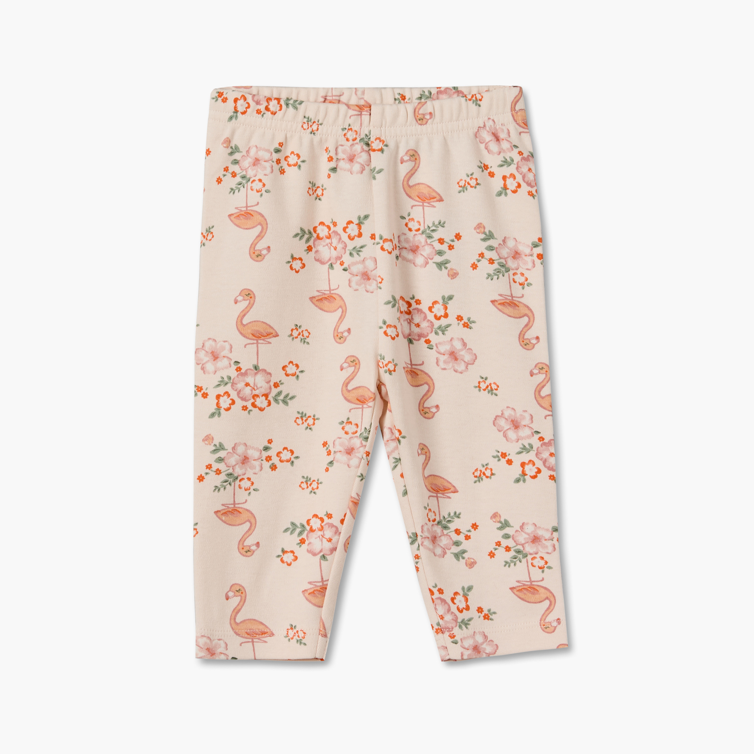Juniors Cotton Crew Neck Long Sleeves Pyjama Set with Flamingo Print-baby-girls-clothing-nightwear-pyjamasets-image-4