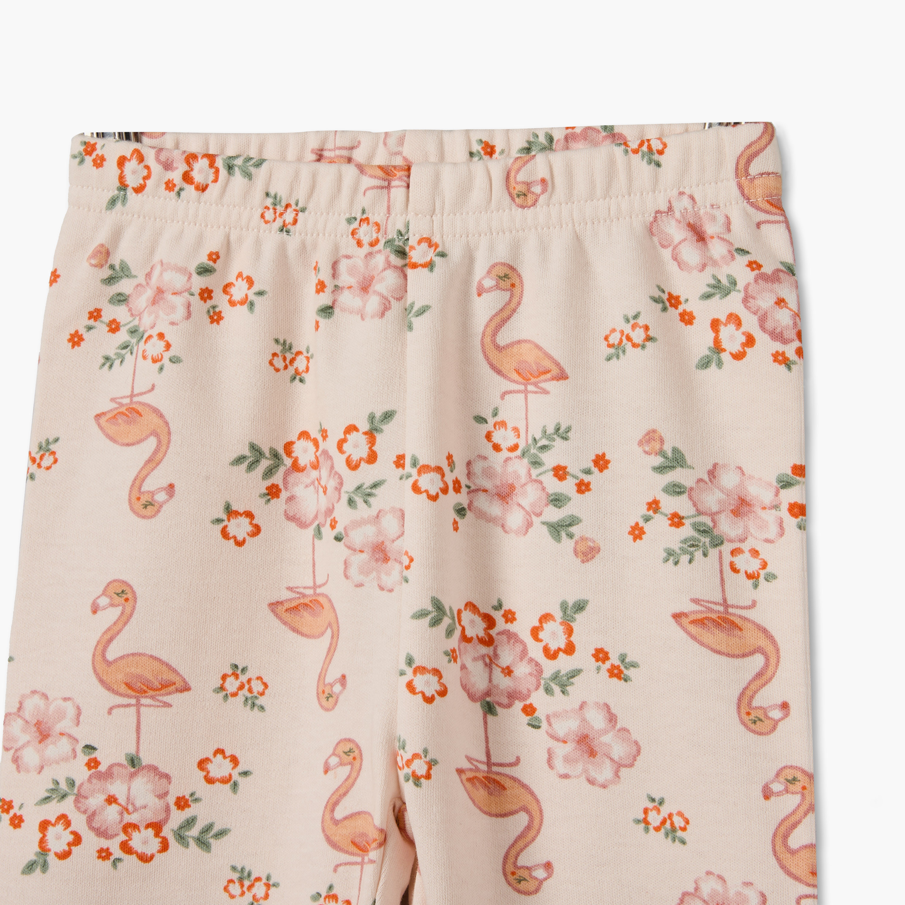 Juniors Cotton Crew Neck Long Sleeves Pyjama Set with Flamingo Print-baby-girls-clothing-nightwear-pyjamasets-image-9