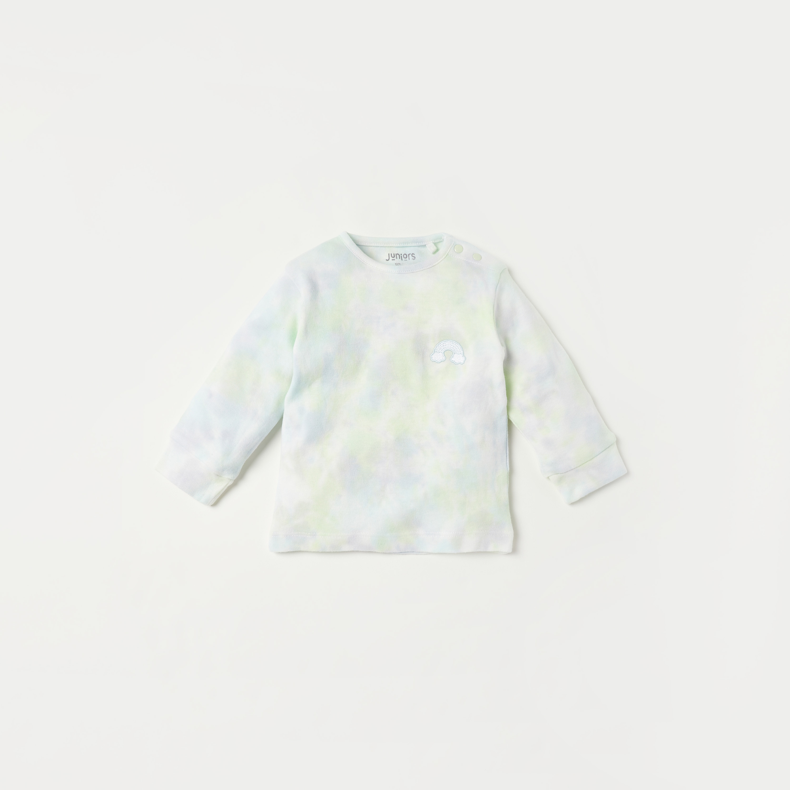 Juniors Tie Dye Print Long Sleeves T-shirt and Pyjama Set-baby-girls-clothing-nightwear-pyjamasets-image-2