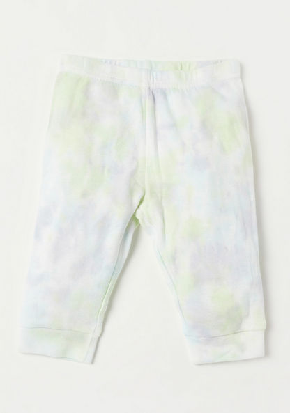 Juniors Tie Dye Print Long Sleeves T-shirt and Pyjama Set-Pyjama Sets-image-2