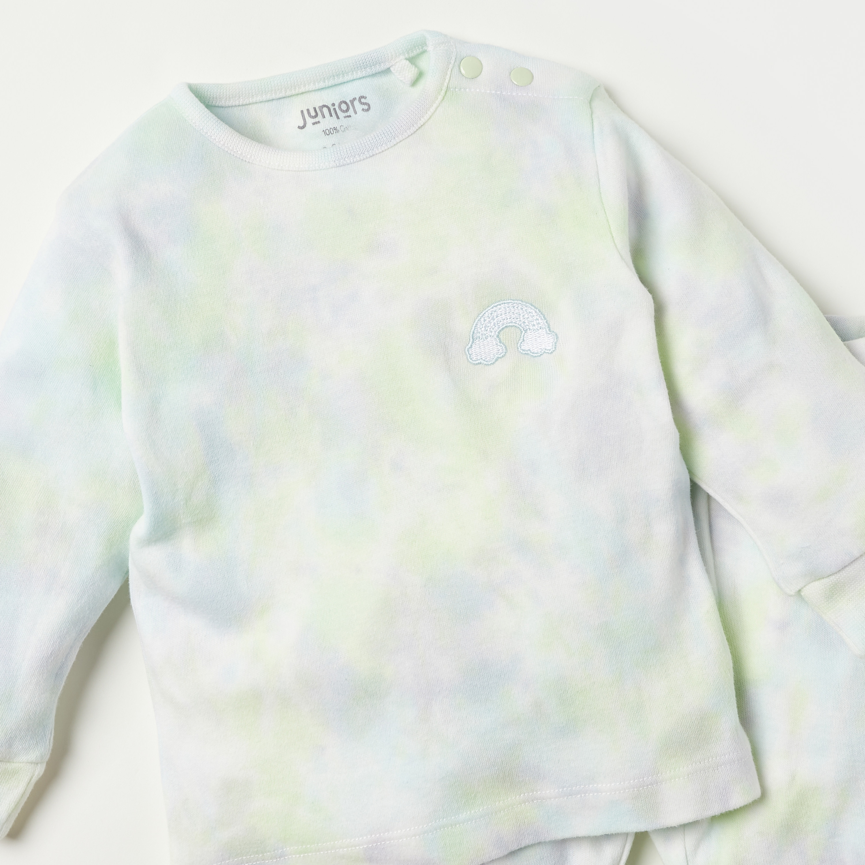 Juniors Tie Dye Print Long Sleeves T-shirt and Pyjama Set-baby-girls-clothing-nightwear-pyjamasets-image-4