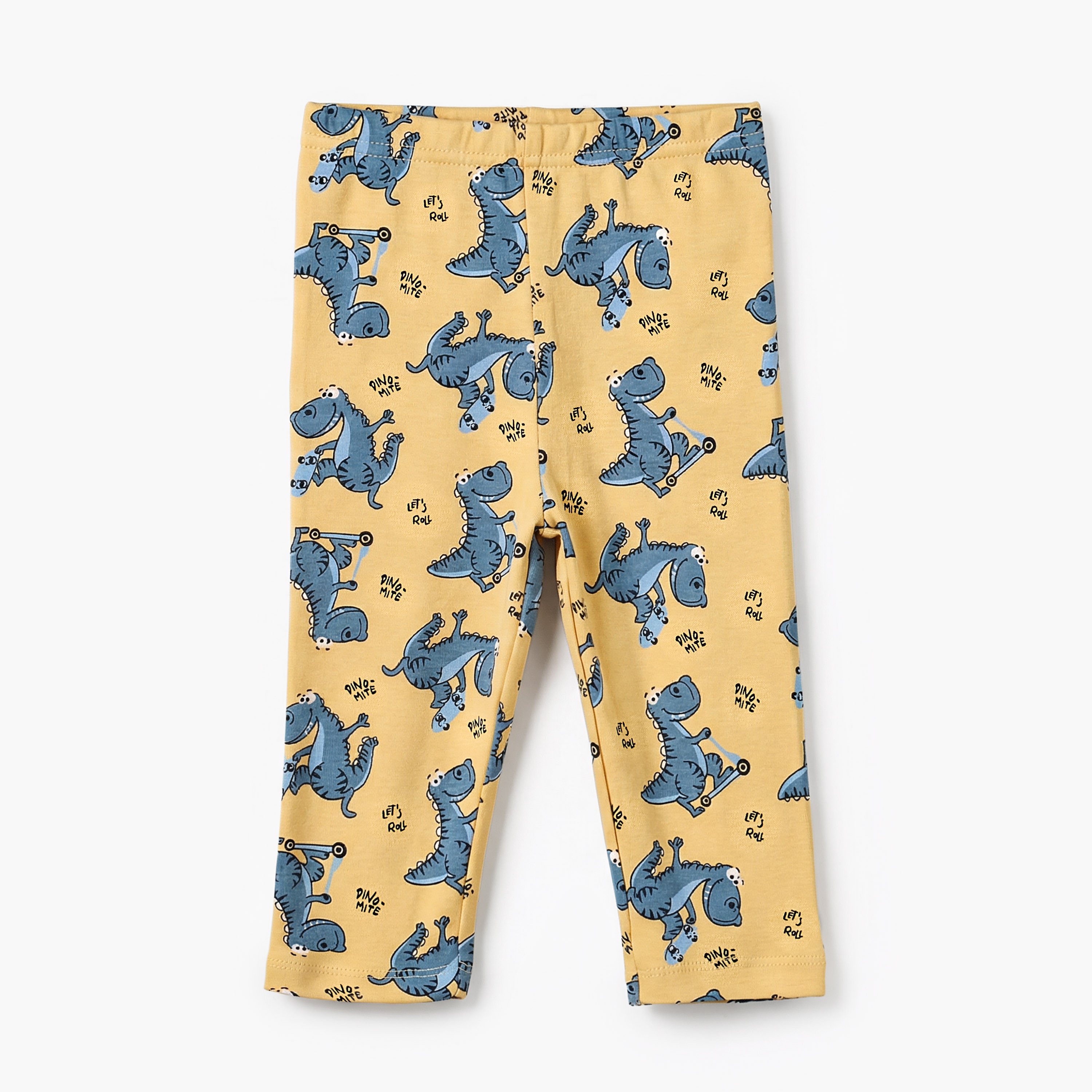 Juniors Cotton Round Neck Long Sleeves Pyjama Set with Dinosaur Print-baby-boys-clothing-nightwear-pyjamasets-image-4