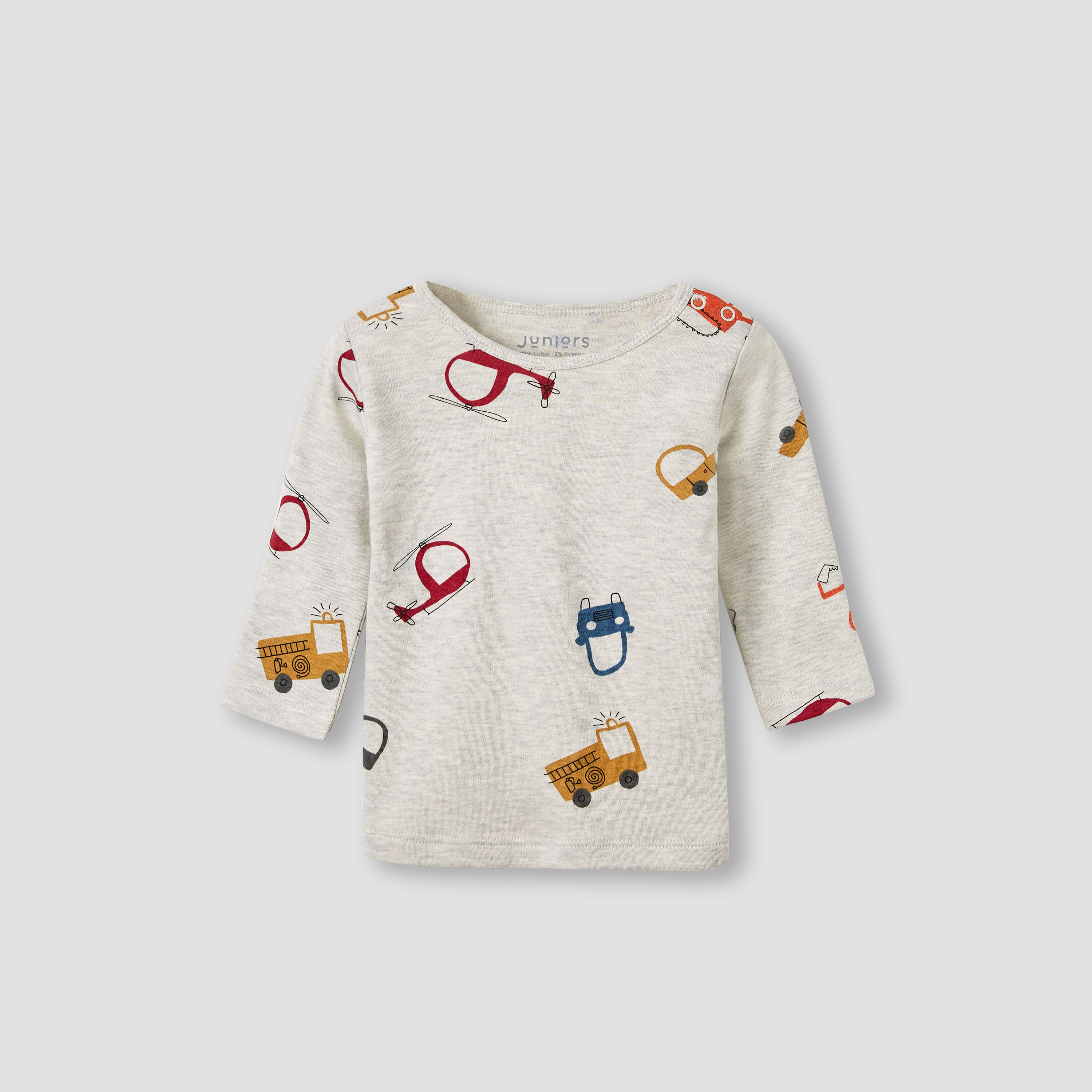طقم بيجاما بأكمام طويلة وطبعات شاحنة للأولاد من جونيورز - قطن-baby-boys-clothing-nightwear-pyjamasets-image-2