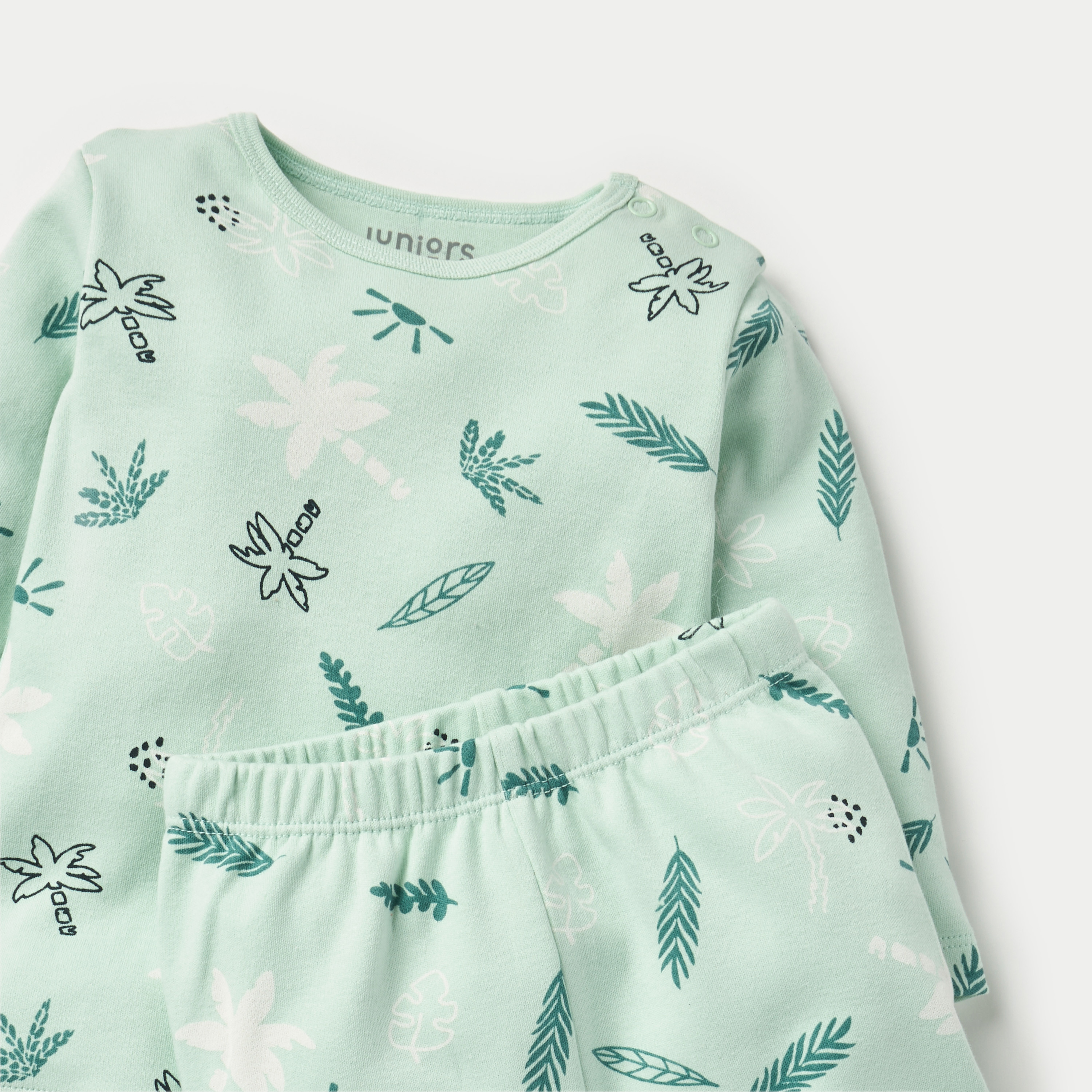 طقم بنطلون بيجاما وتيشيرت بطبعات تزينه بالكامل من جونيورز-baby-girls-clothing-nightwear-pyjamasets-image-5